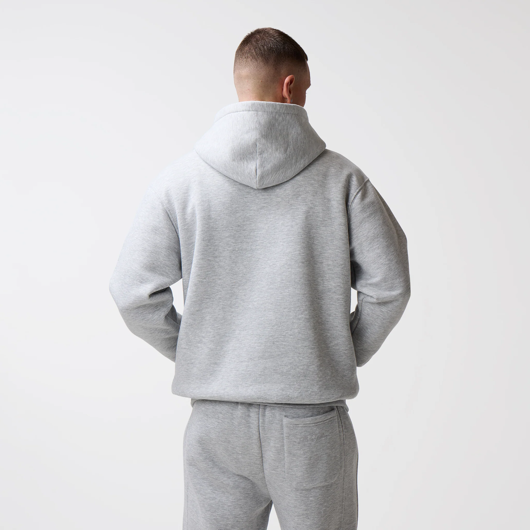 Box Fit Hoodie | Grey Marl - Image 6