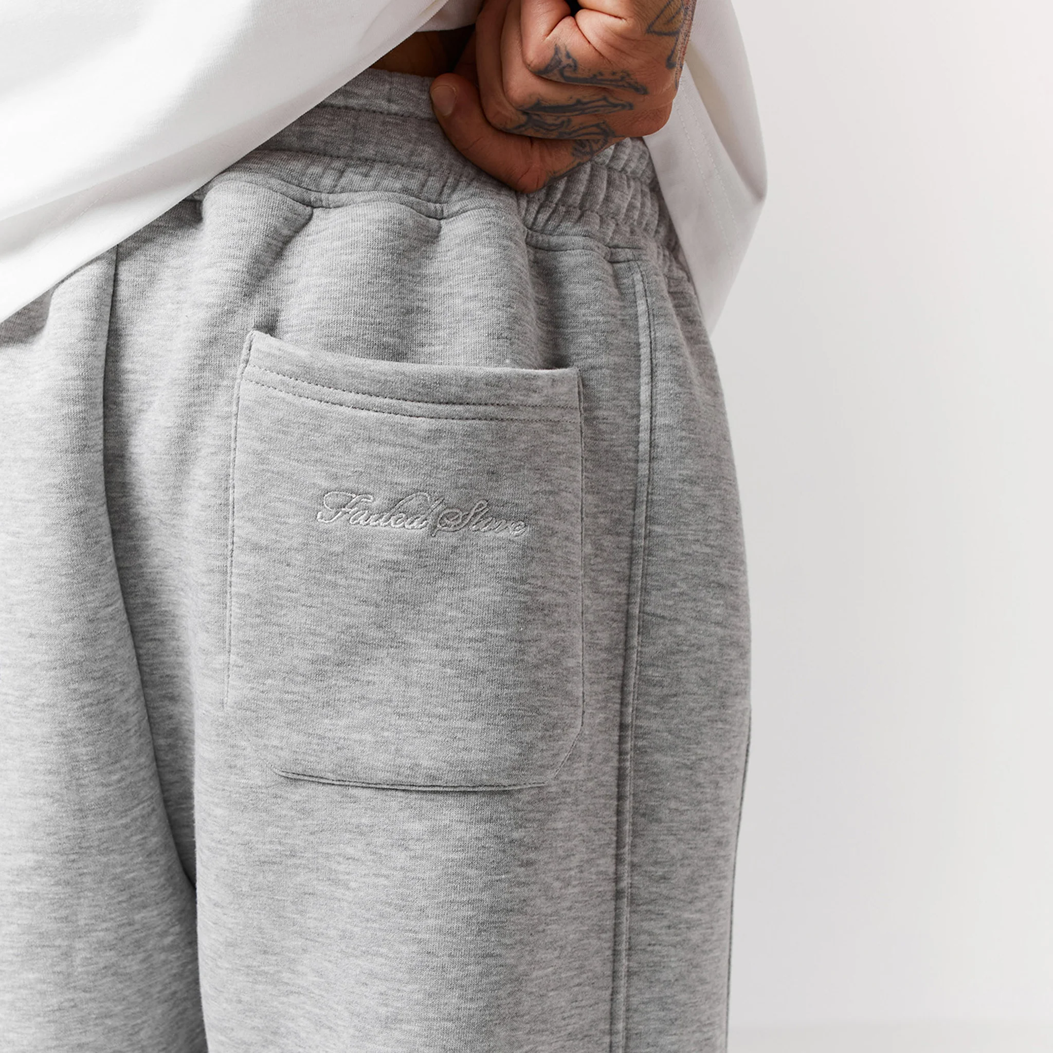 Box Fit Tracksuit | Grey Marl - Image 4