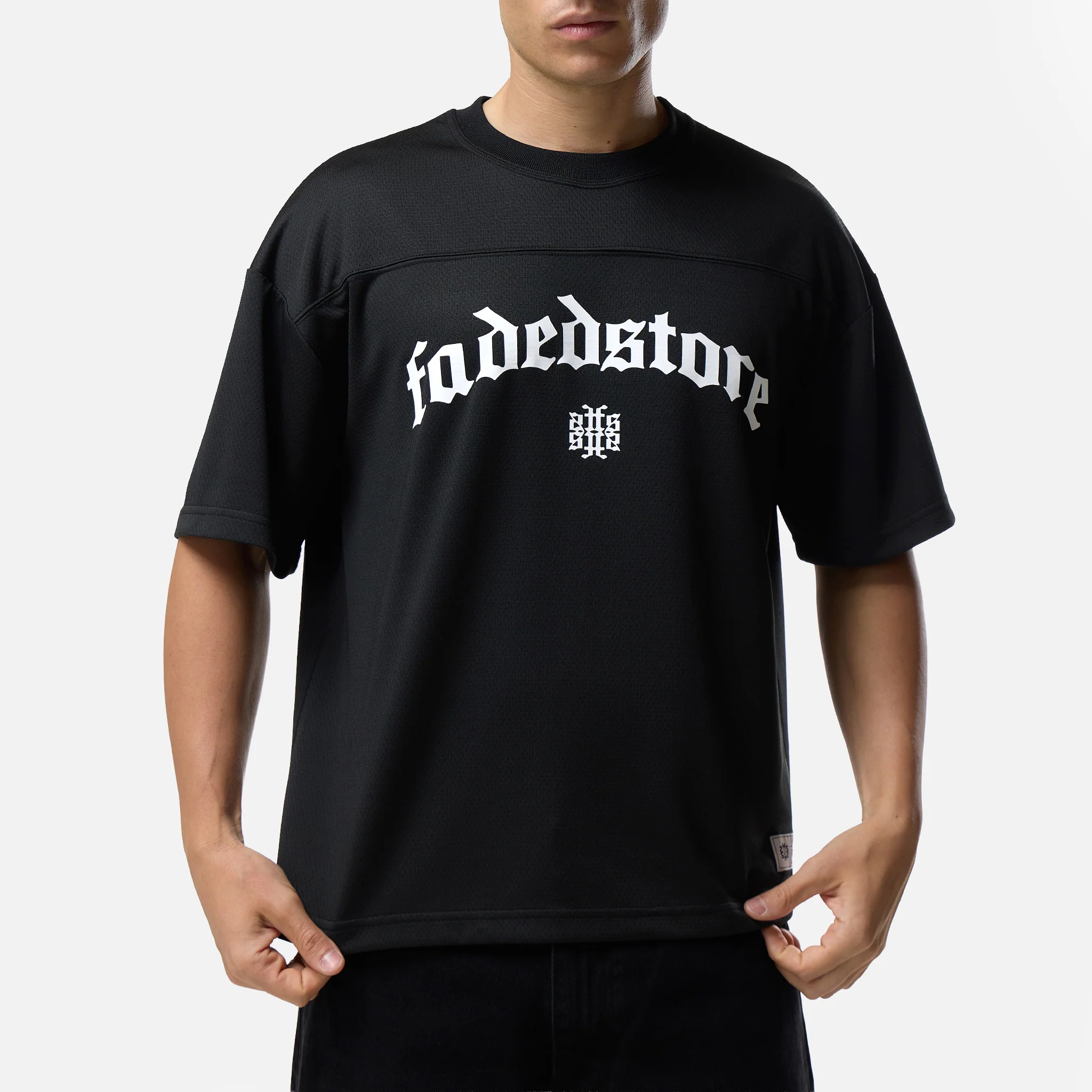 Collegiate Mesh Jersey T-Shirt | Black - Image 3