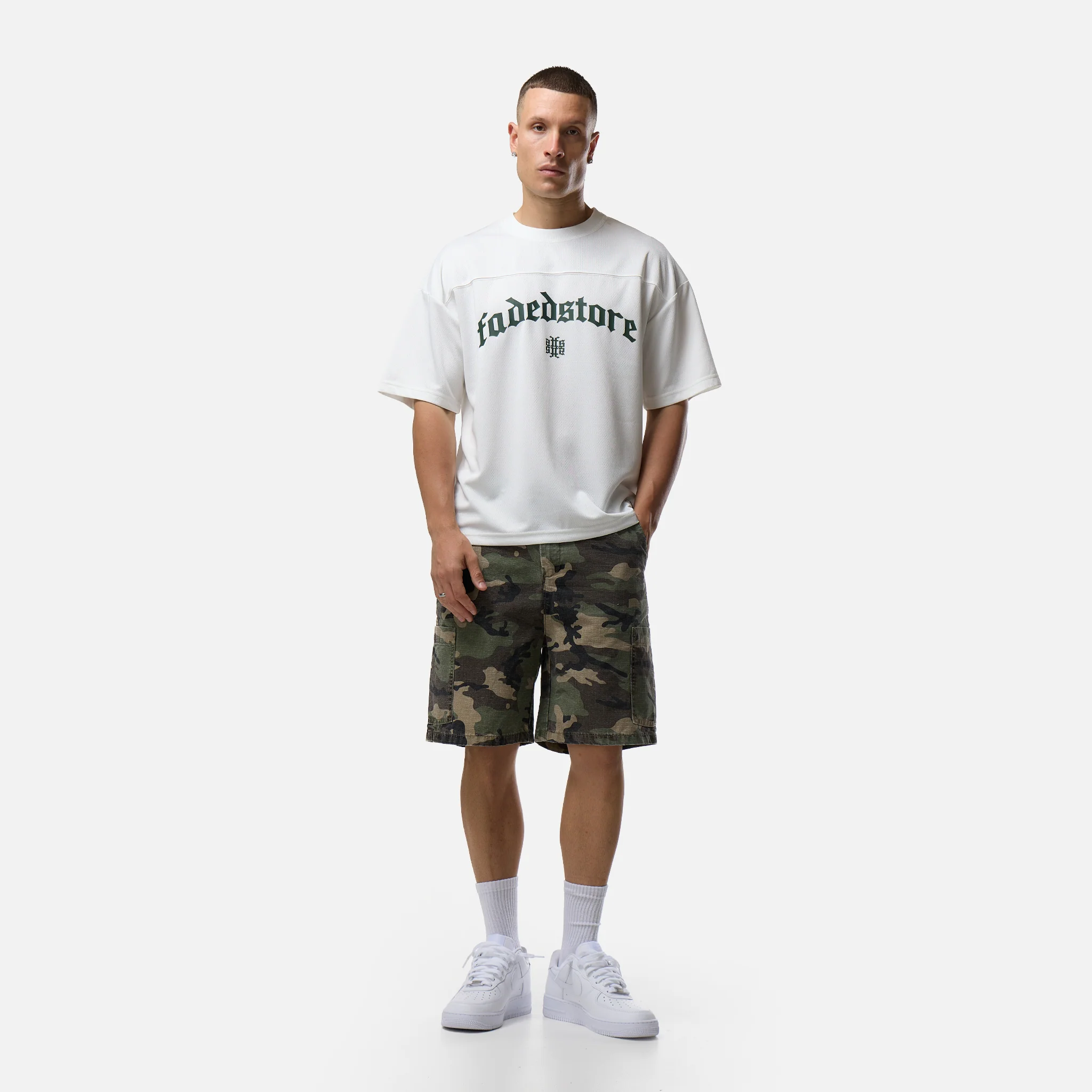 Collegiate Mesh Jersey T-Shirt | Chalk - Image 3