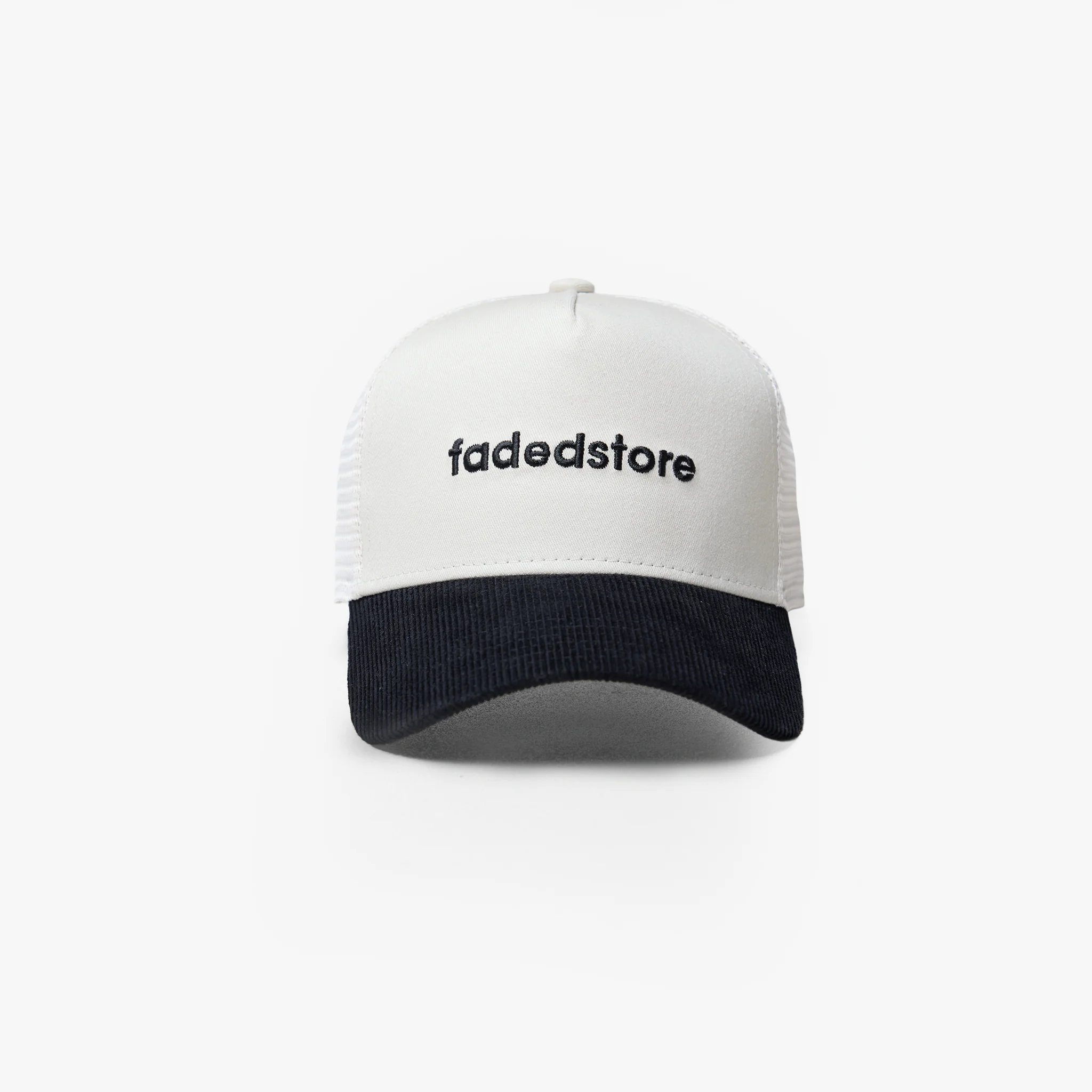 Cord Trucker Cap | Off White/Black - Image 3