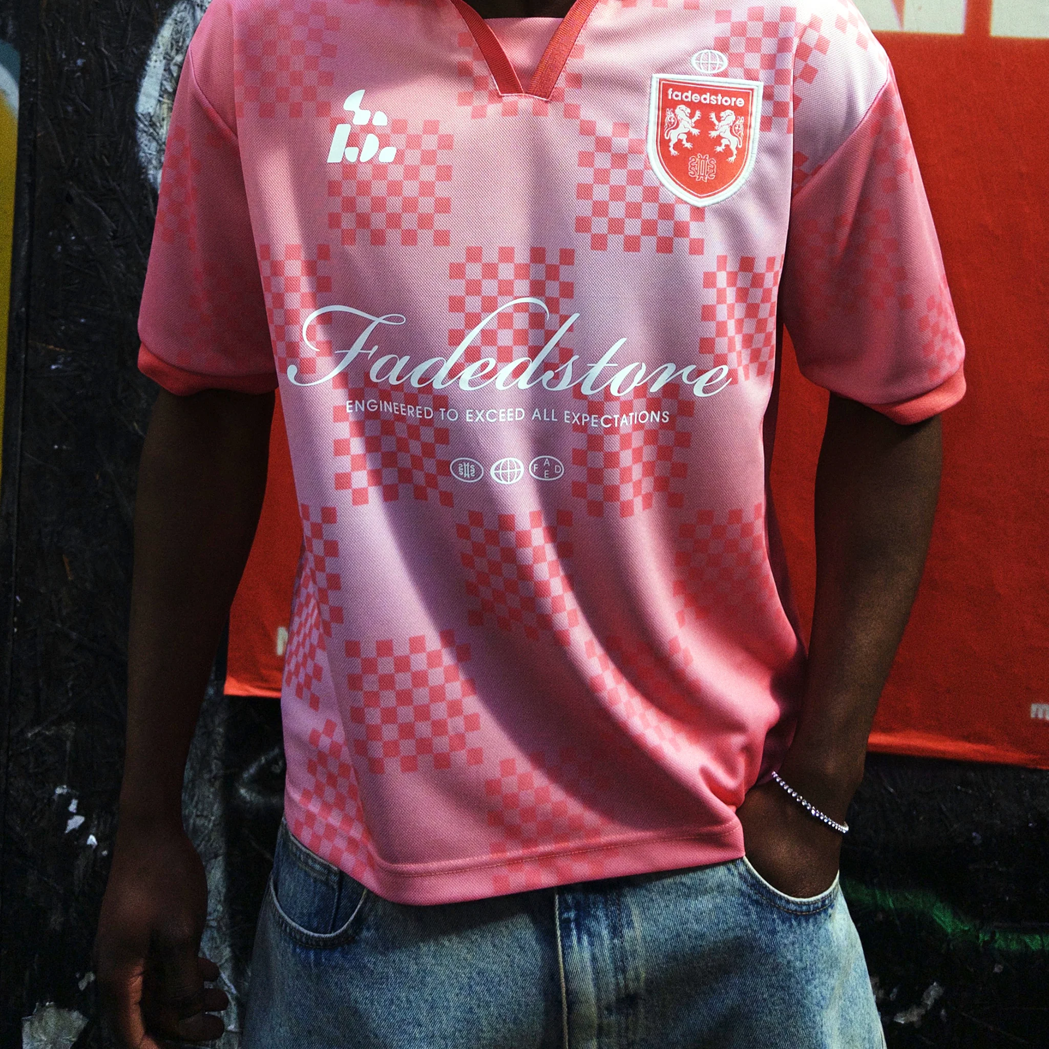 Cropped Fit Collared Jersey | Coral - Image 2