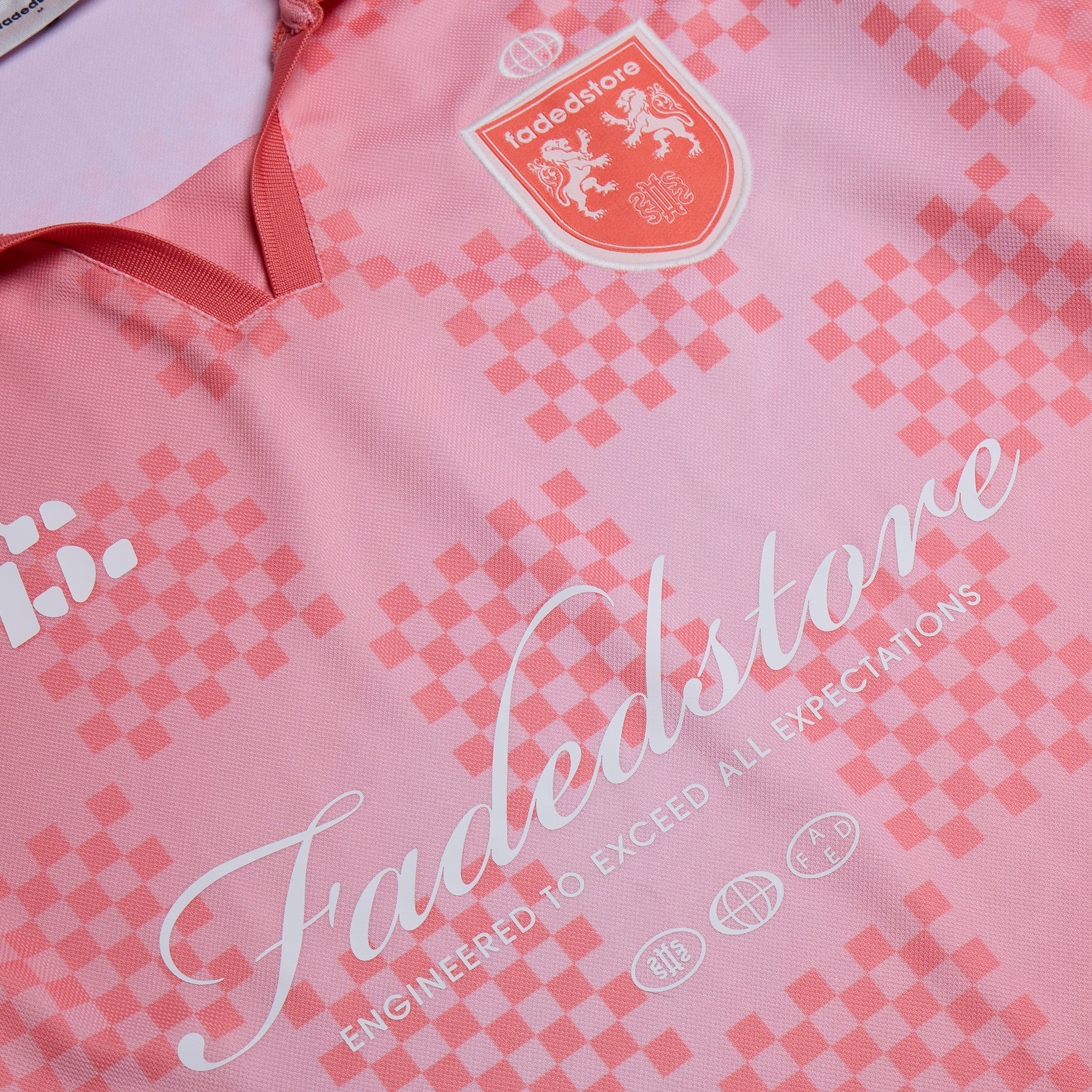Cropped Fit Collared Jersey | Coral - Image 7