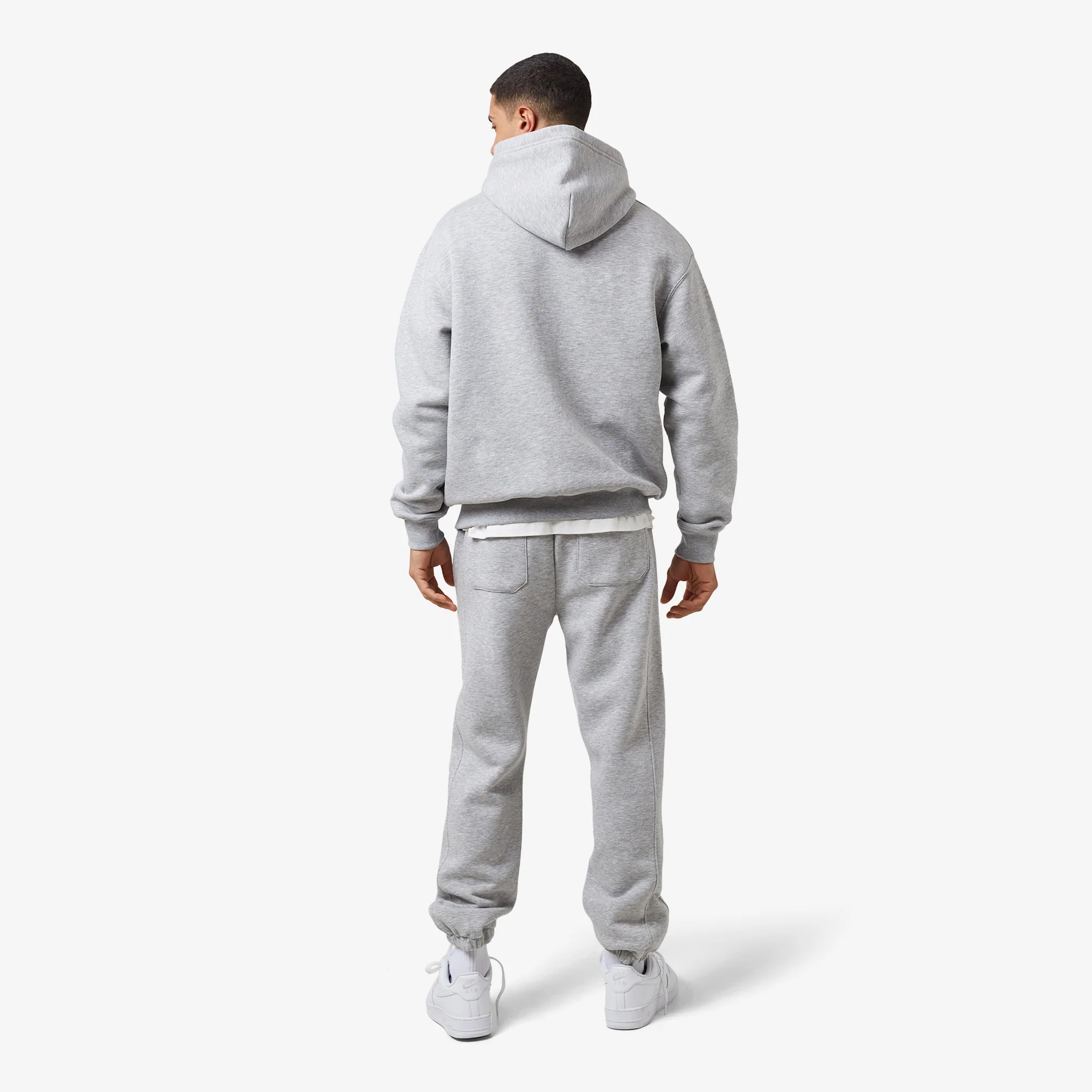 Full Zip Cuffed Tracksuit | Grey Marl - Image 5