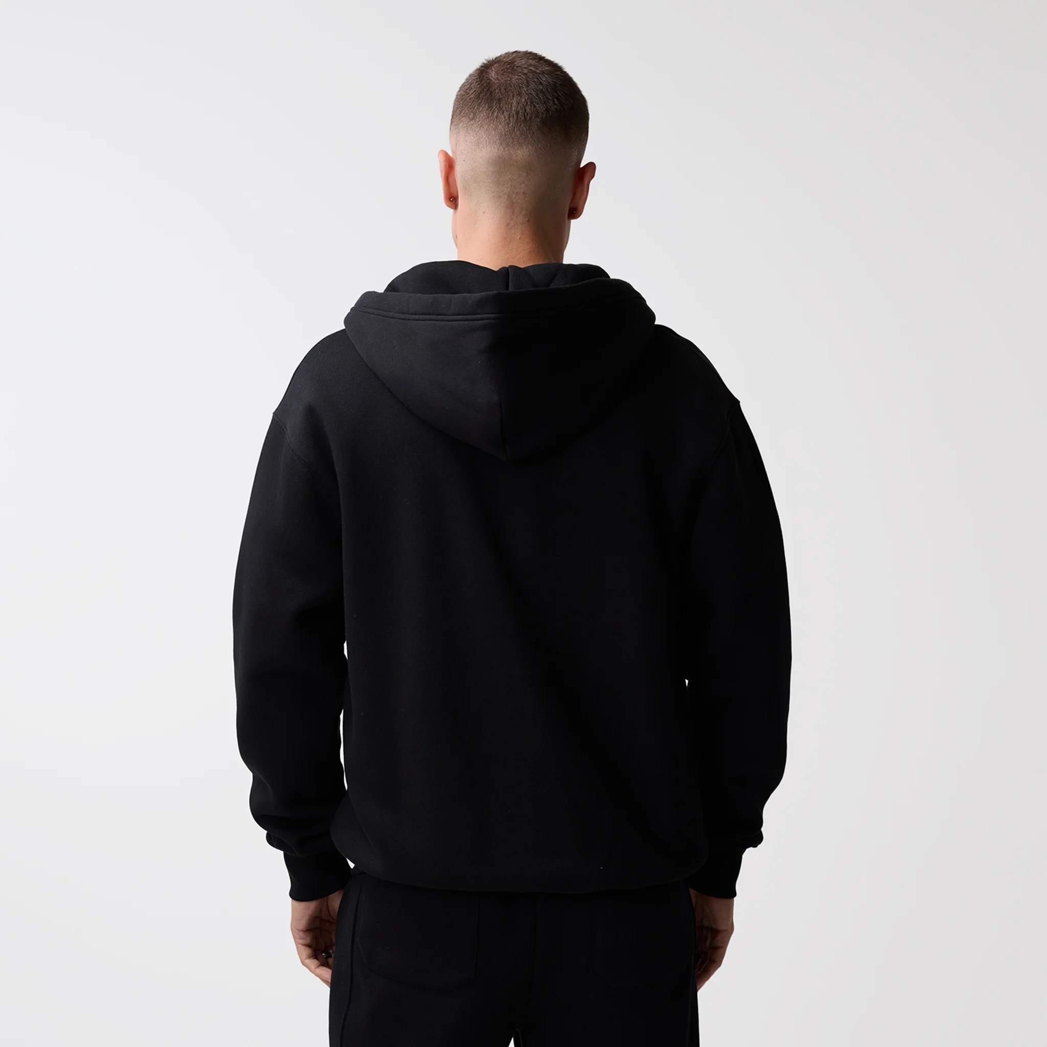 Full Zip Open Hem Tracksuit | Black - Image 7