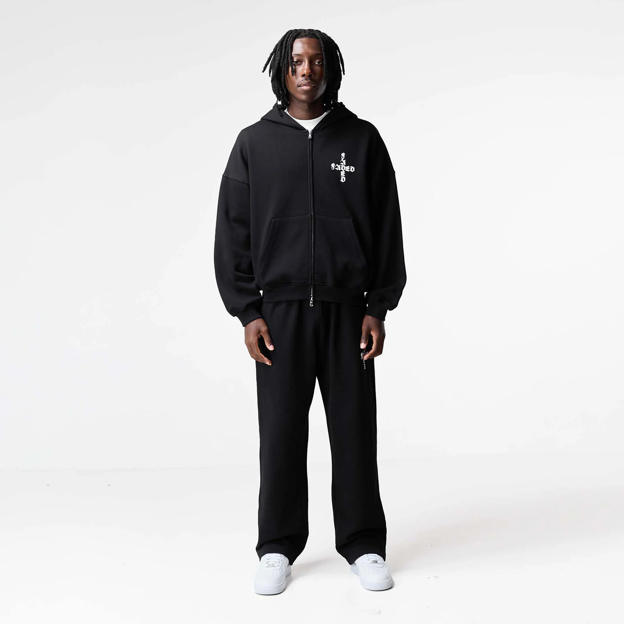 Gothic 2.0 Full Zip Open Hem Tracksuit | Black - Image 4