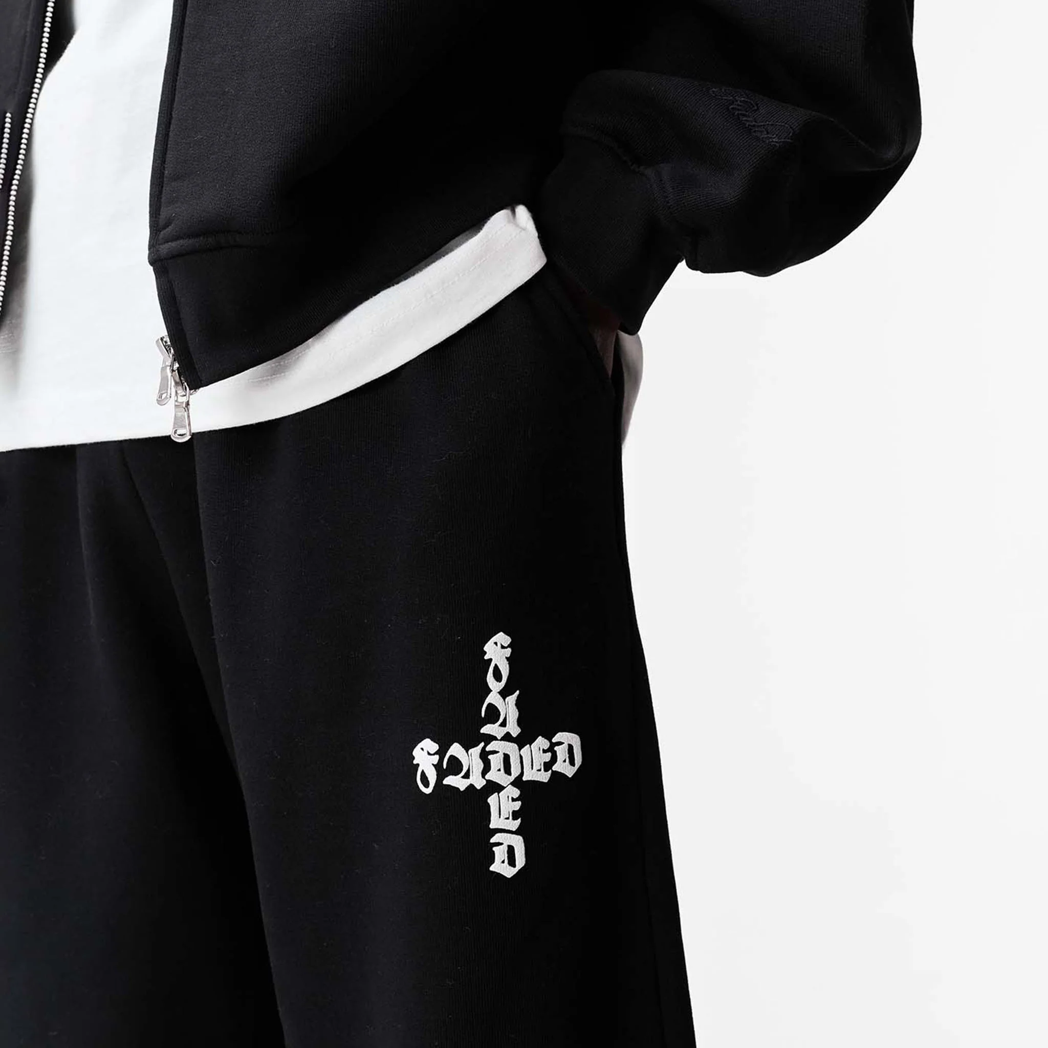 Gothic 2.0 Full Zip Open Hem Tracksuit | Black - Image 8