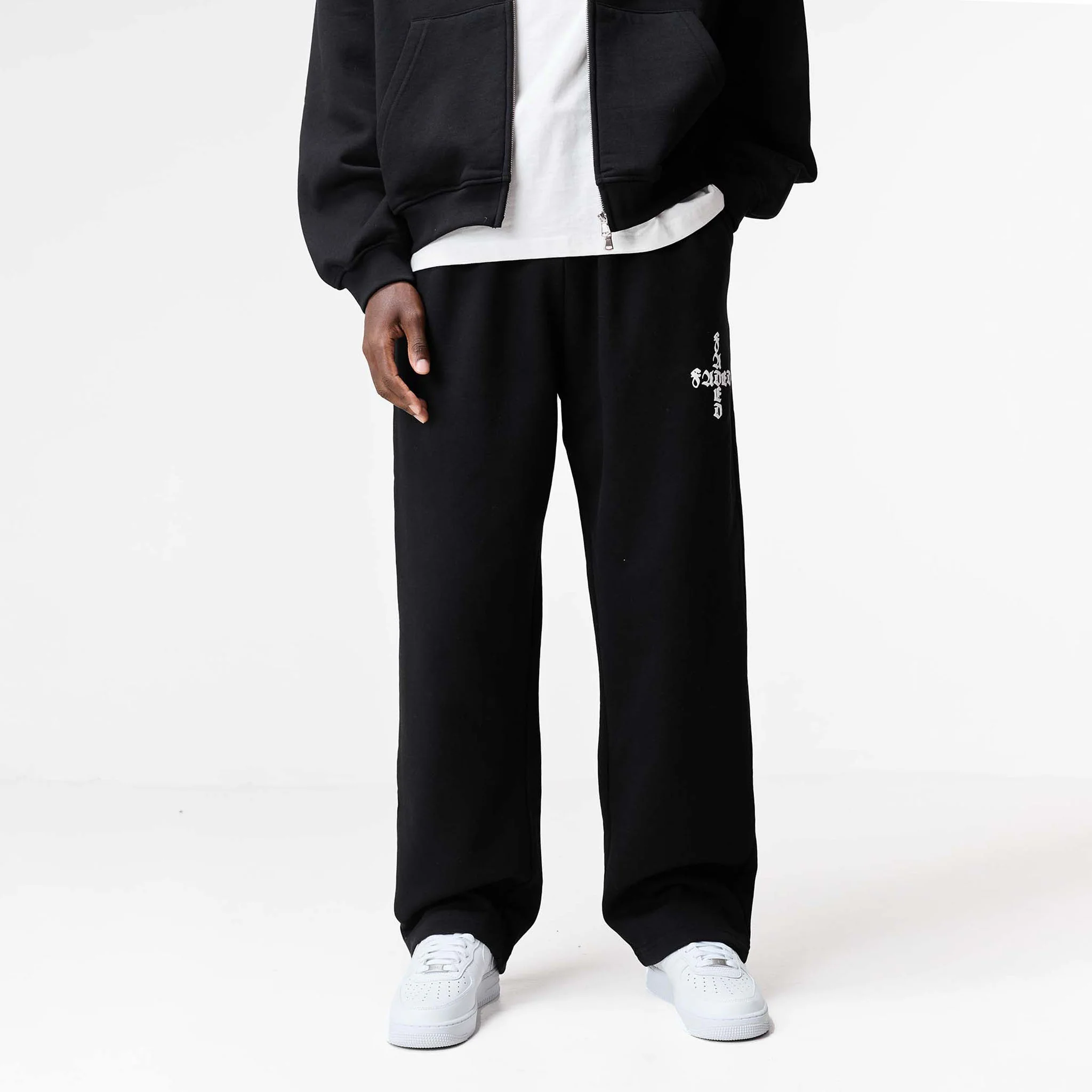 Gothic 2.0 Full Zip Open Hem Tracksuit | Black - Image 9