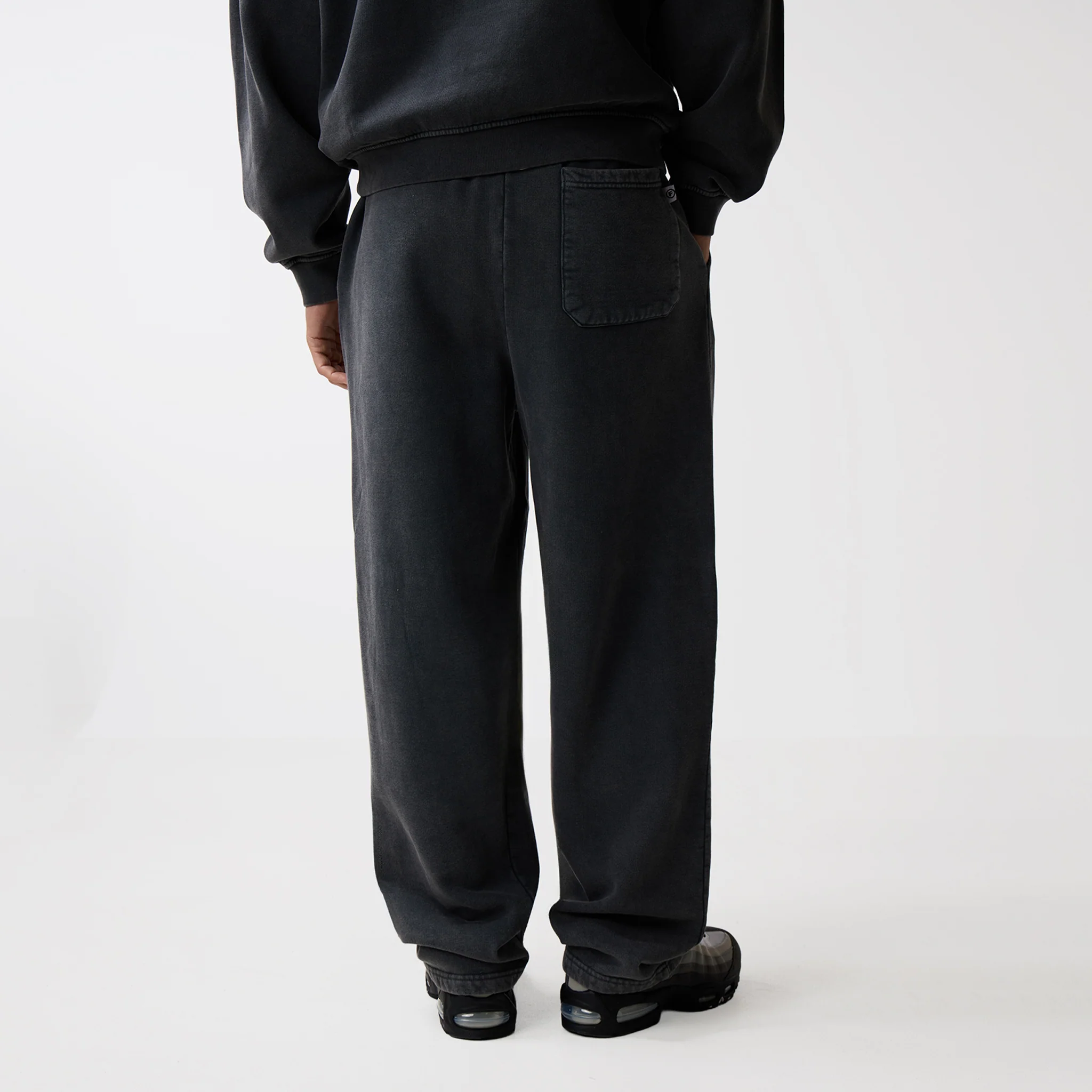 Loose Fit Cropped Tracksuit | Black Wash - Image 6