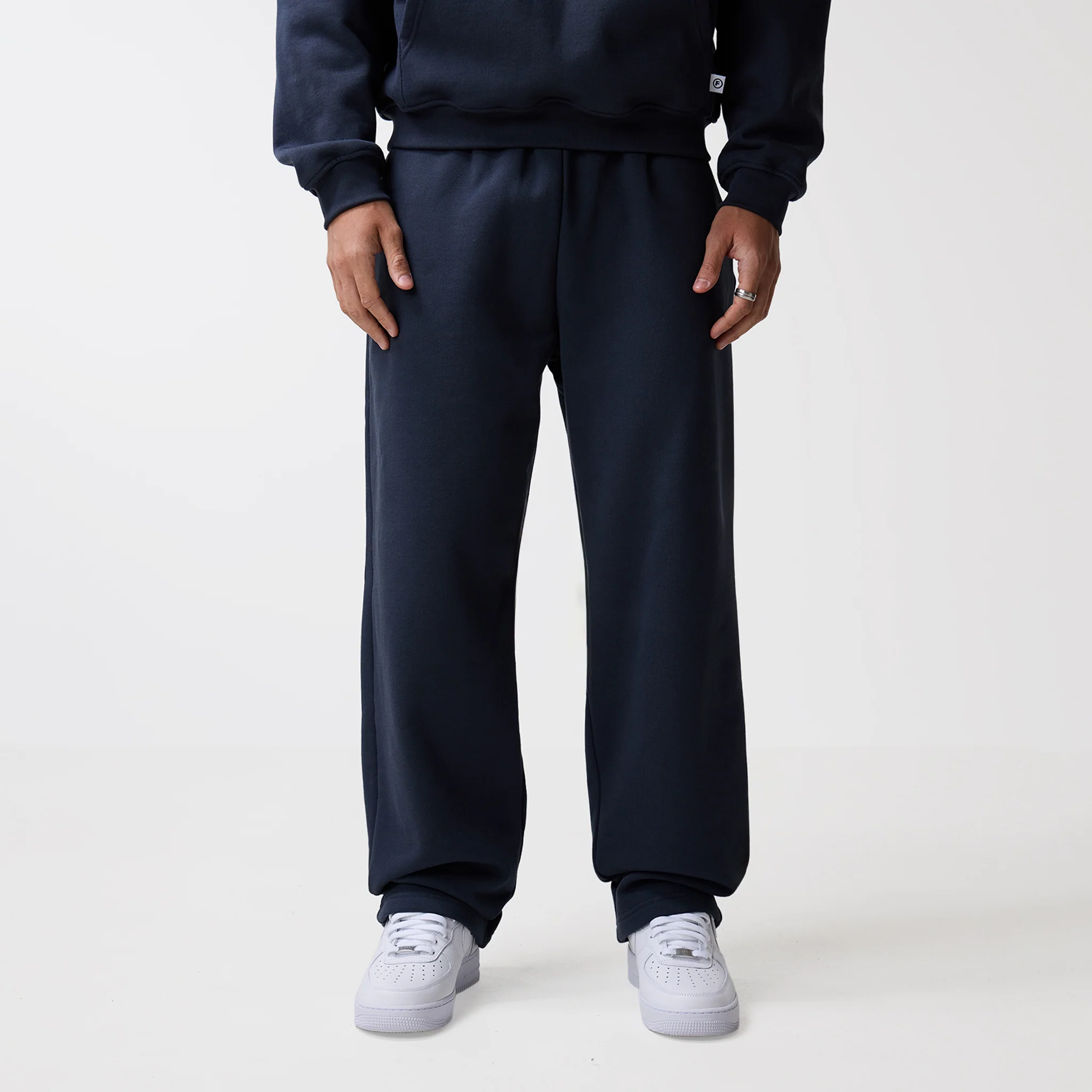 Loose Fit Cropped Tracksuit | Navy - Image 4