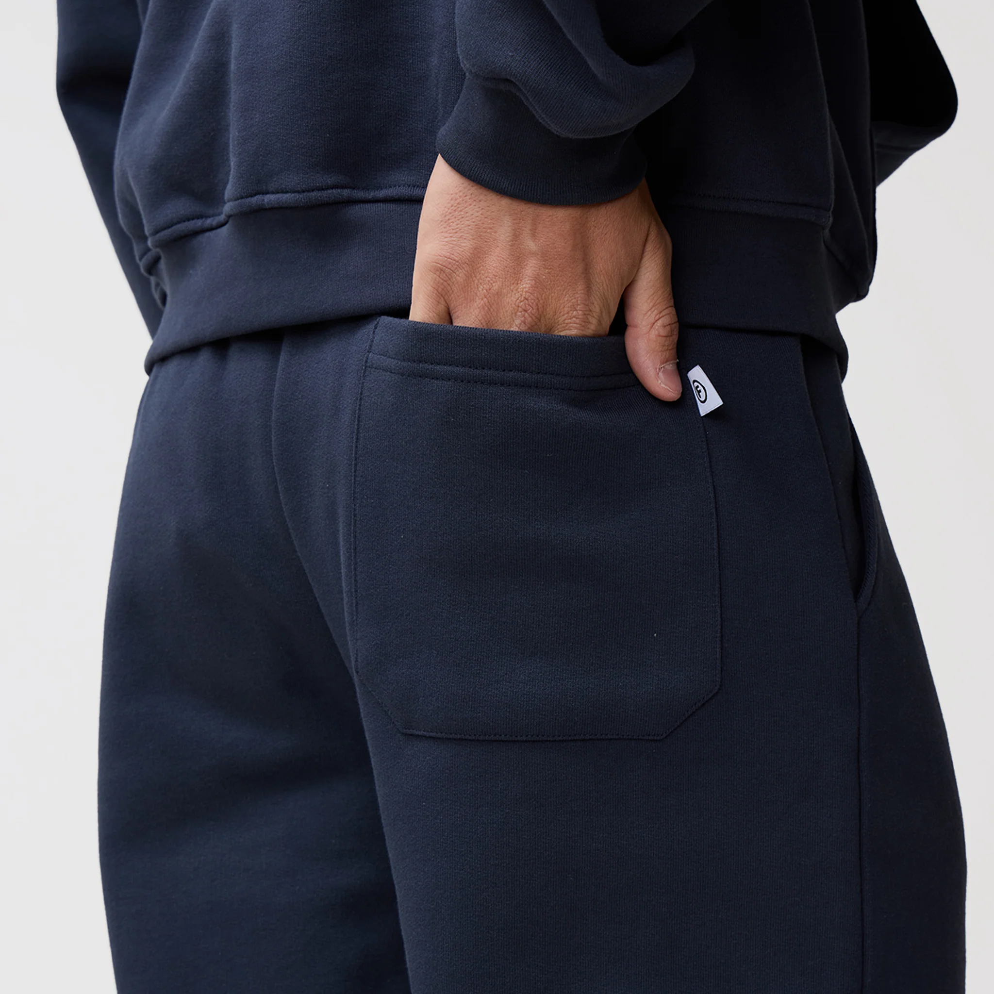 Loose Fit Cropped Tracksuit | Navy - Image 8