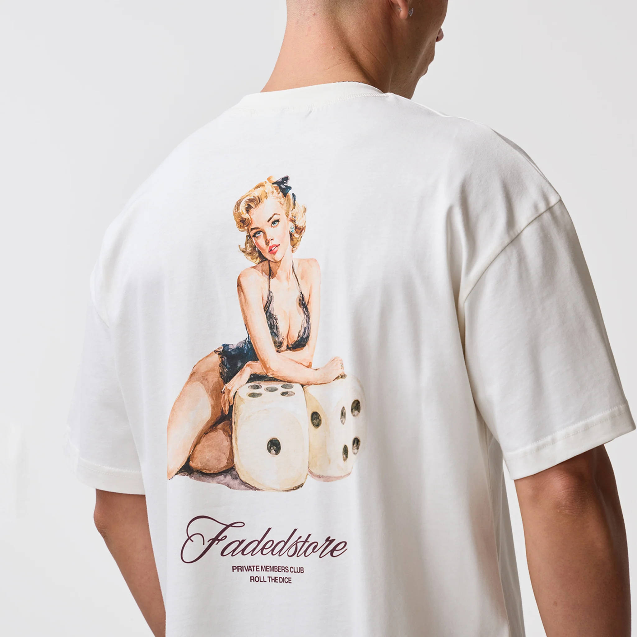 Lucky Roll T-Shirt | Chalk - Image 9