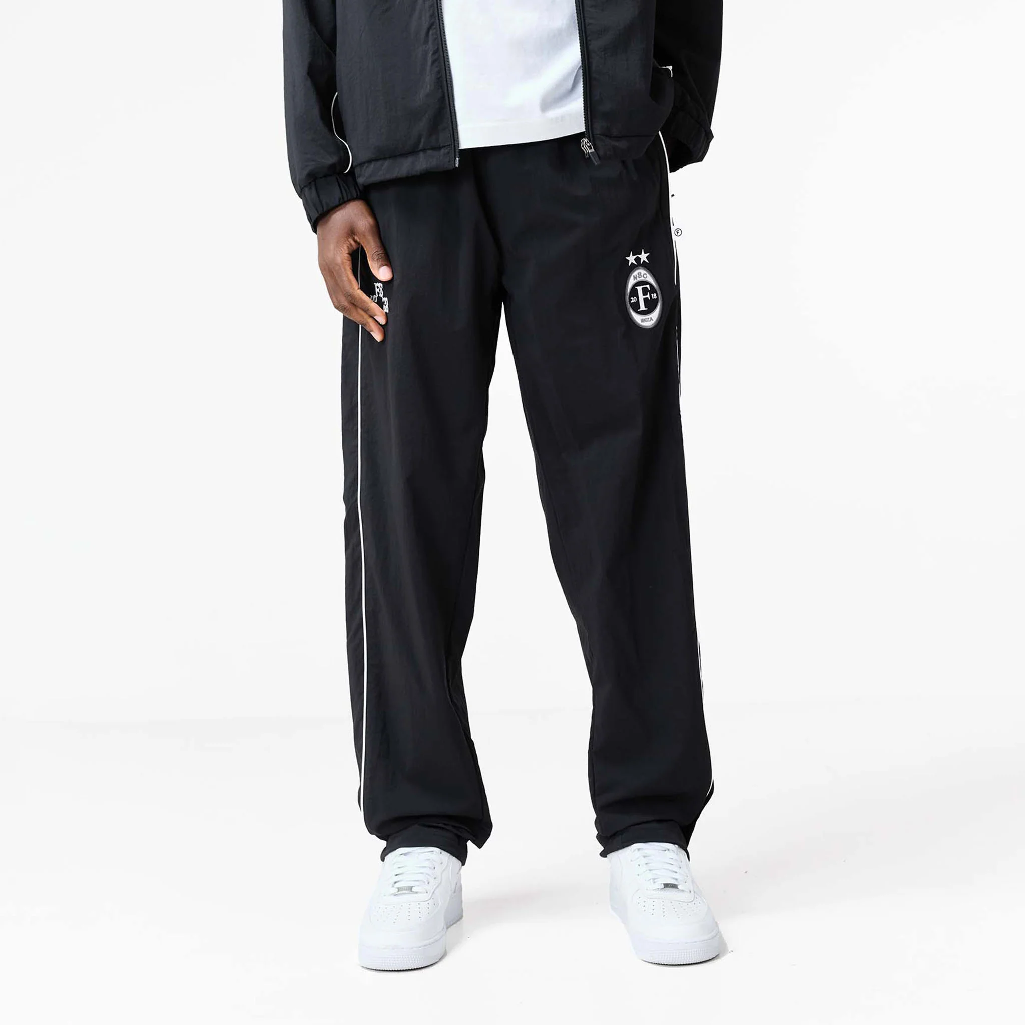 Nylon Football Joggers | Black - Image 4