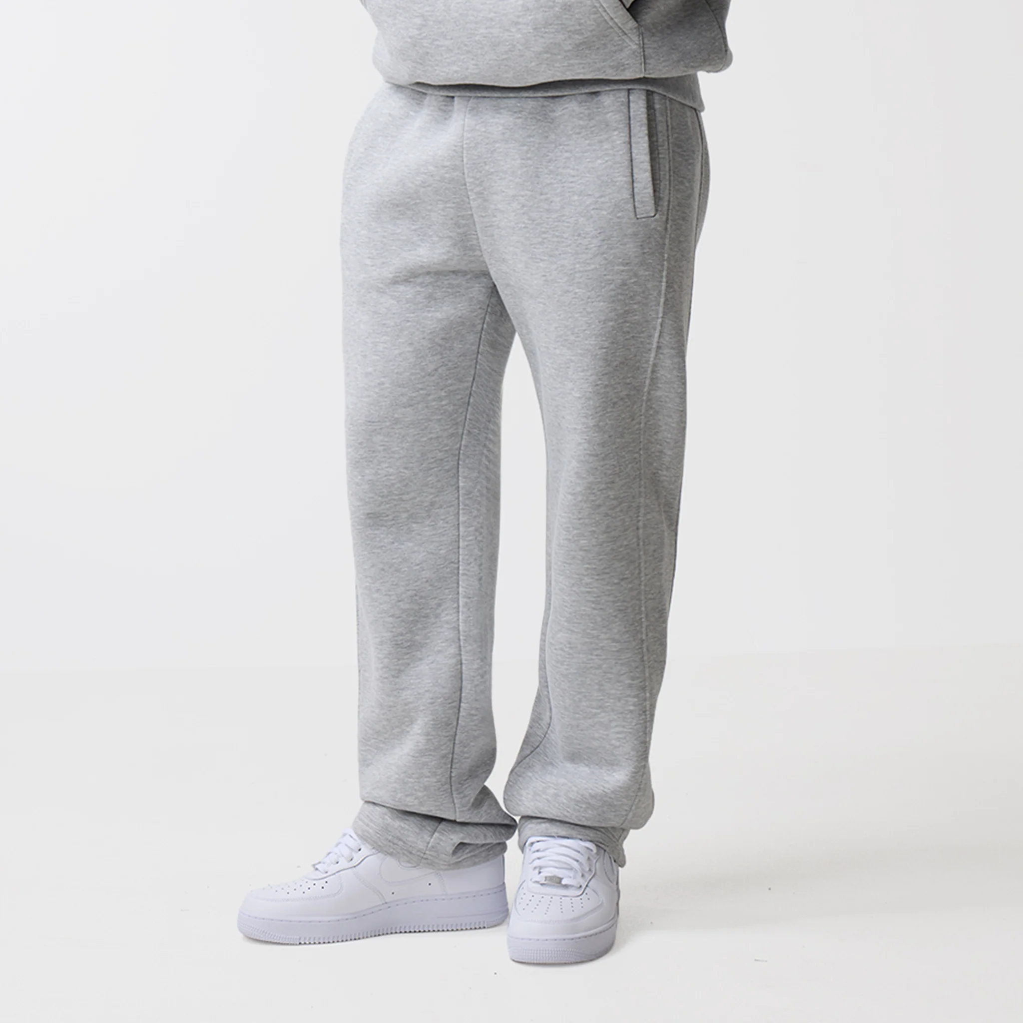 Open Hem Jogger | Grey Marl - Image 3