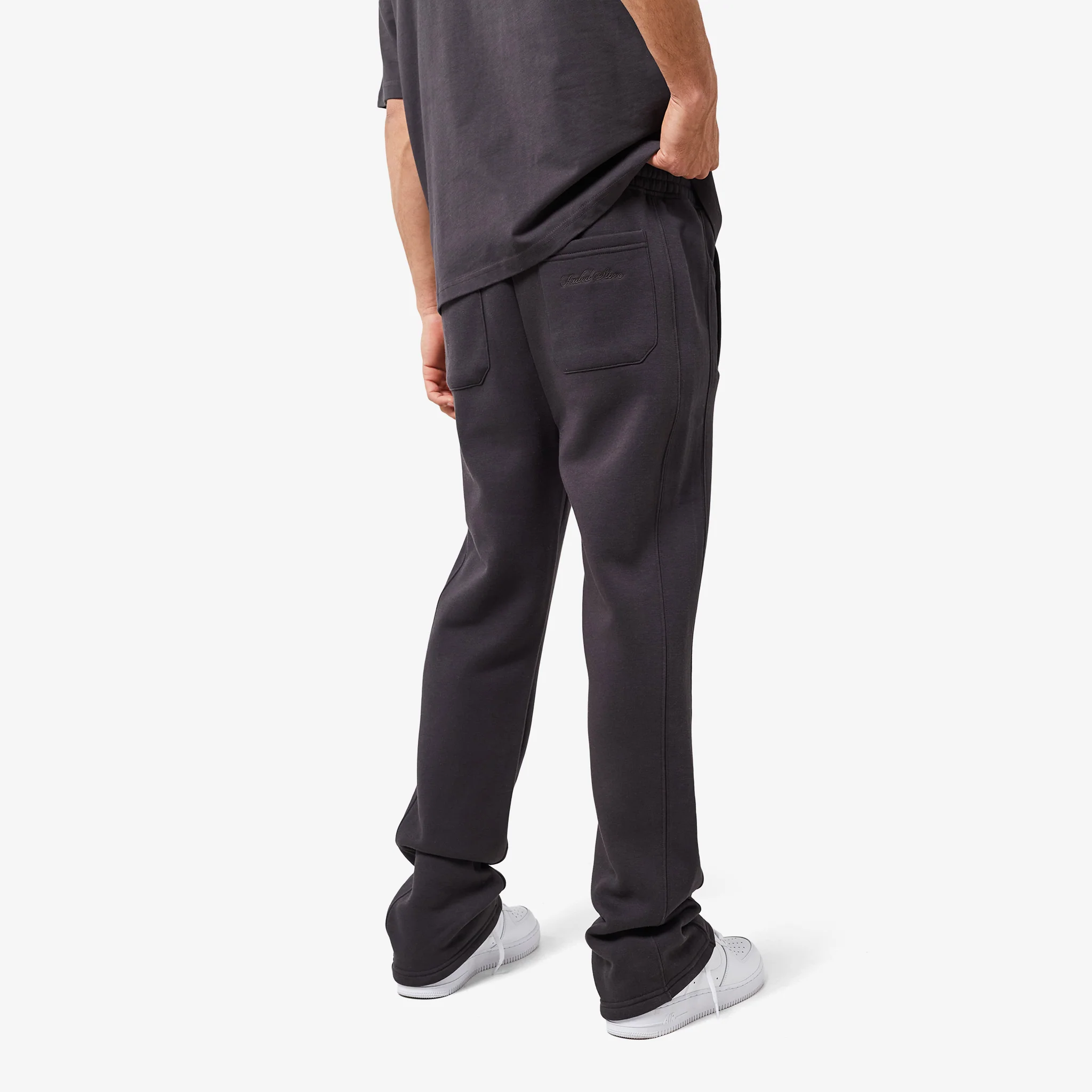 Open Hem Set | Dark Grey - Image 4