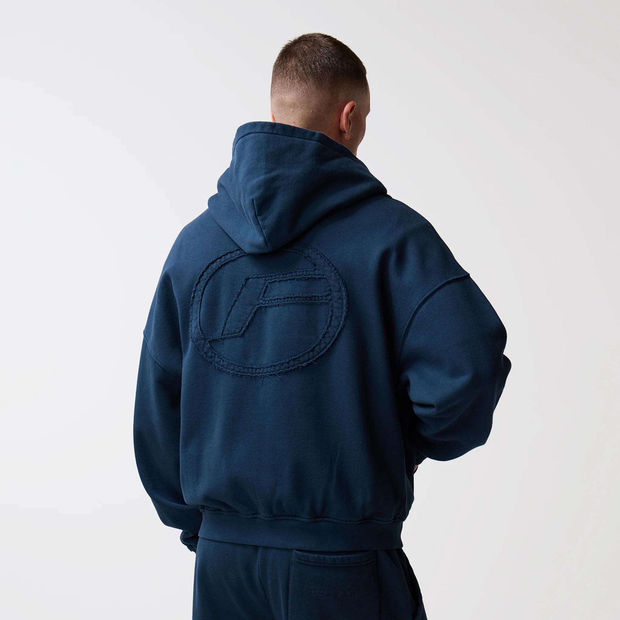 Oval Appliqué Tracksuit | Washed Navy - Image 7