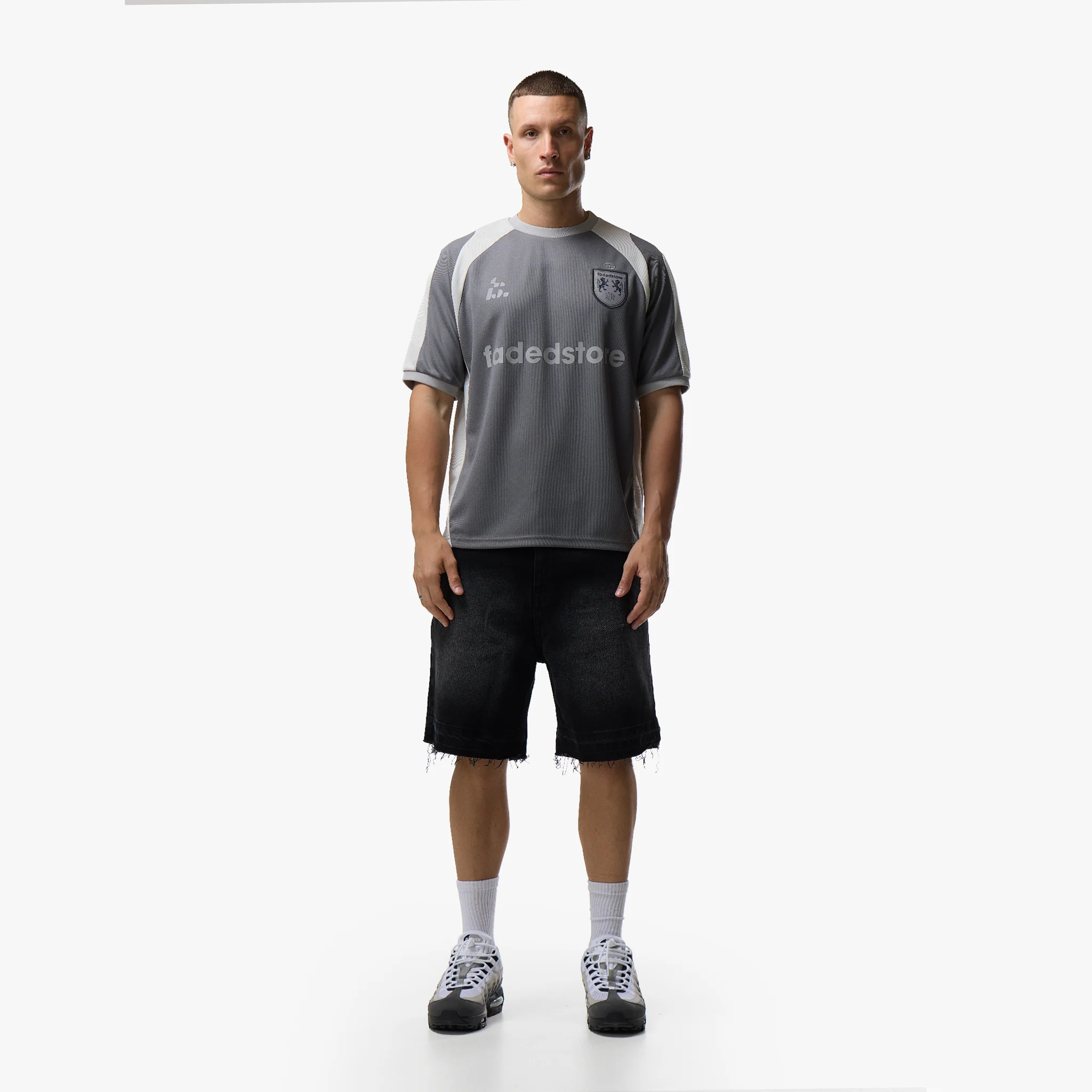 Panelled Football Jersey  |  Charcoal - Image 3
