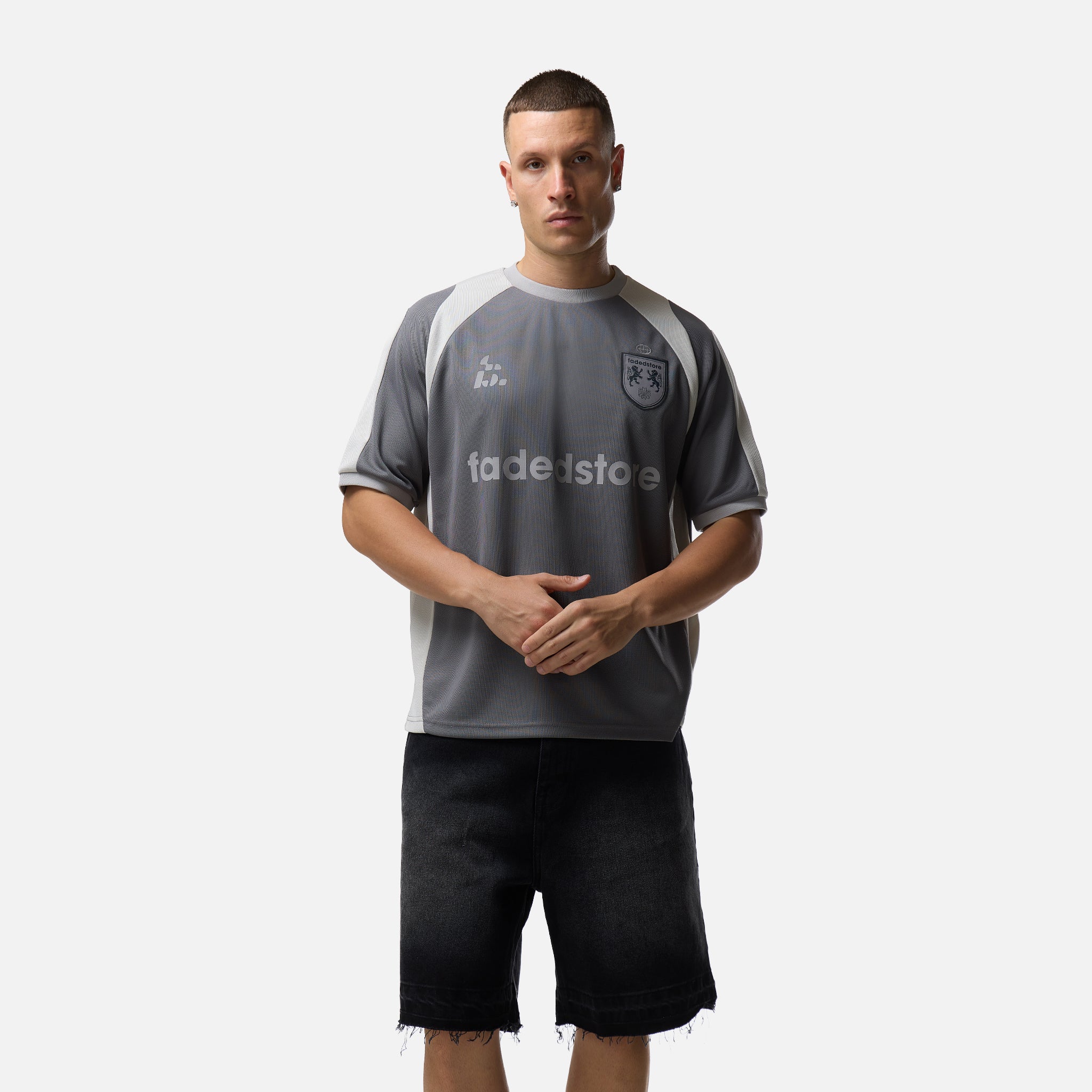 Panelled Football Jersey  |  Charcoal - Image 4