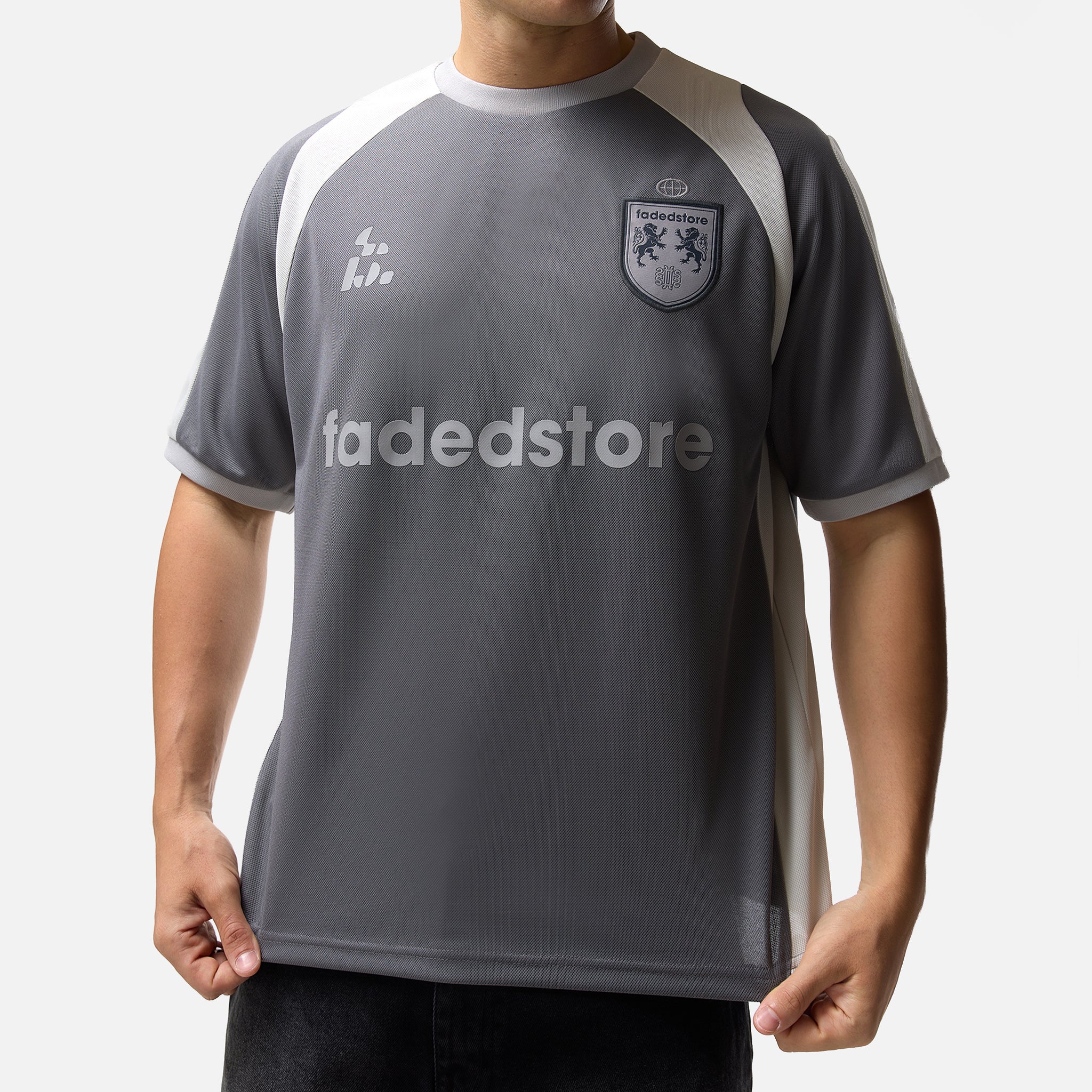 Panelled Football Jersey  |  Charcoal - Image 5