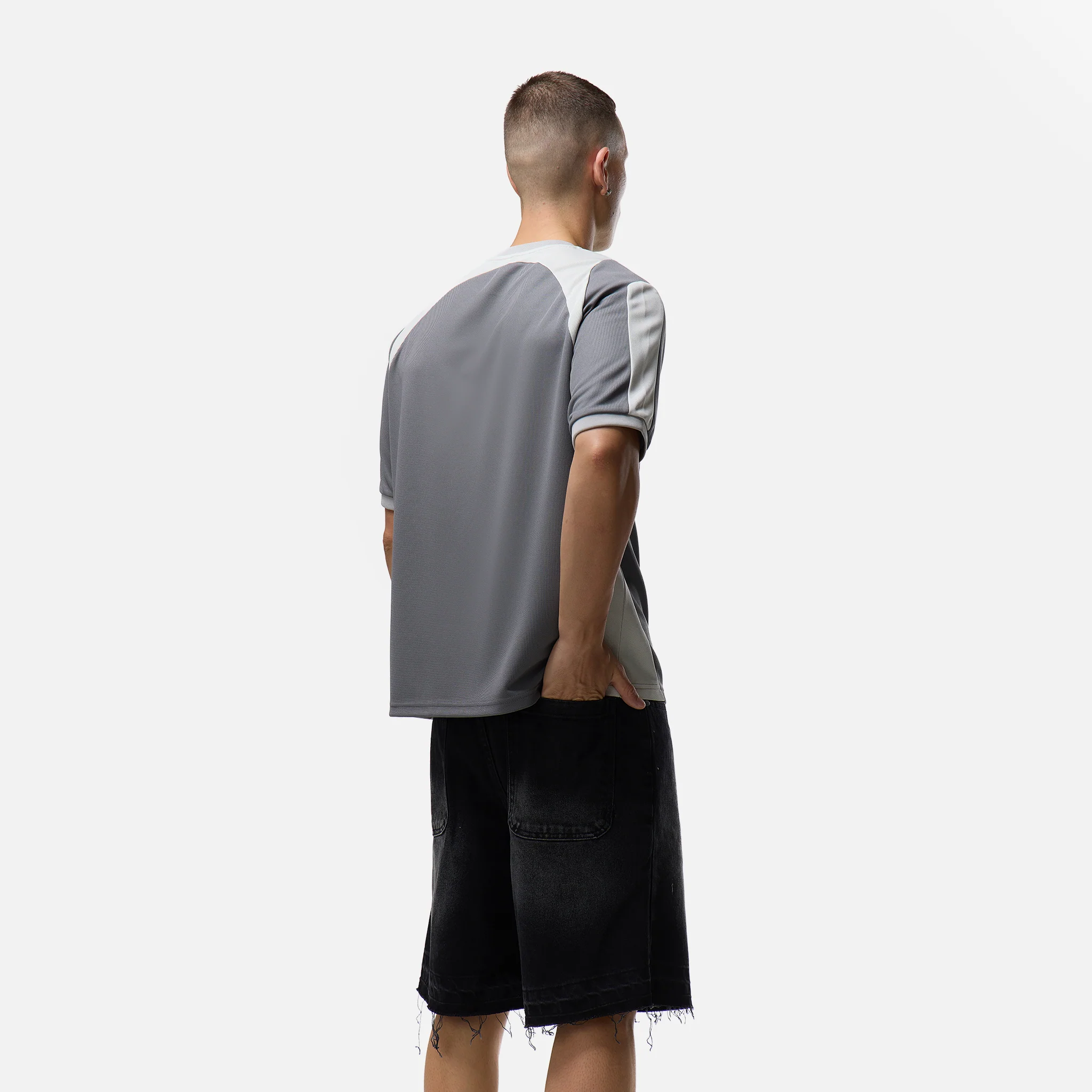 Panelled Football Jersey  |  Charcoal - Image 9