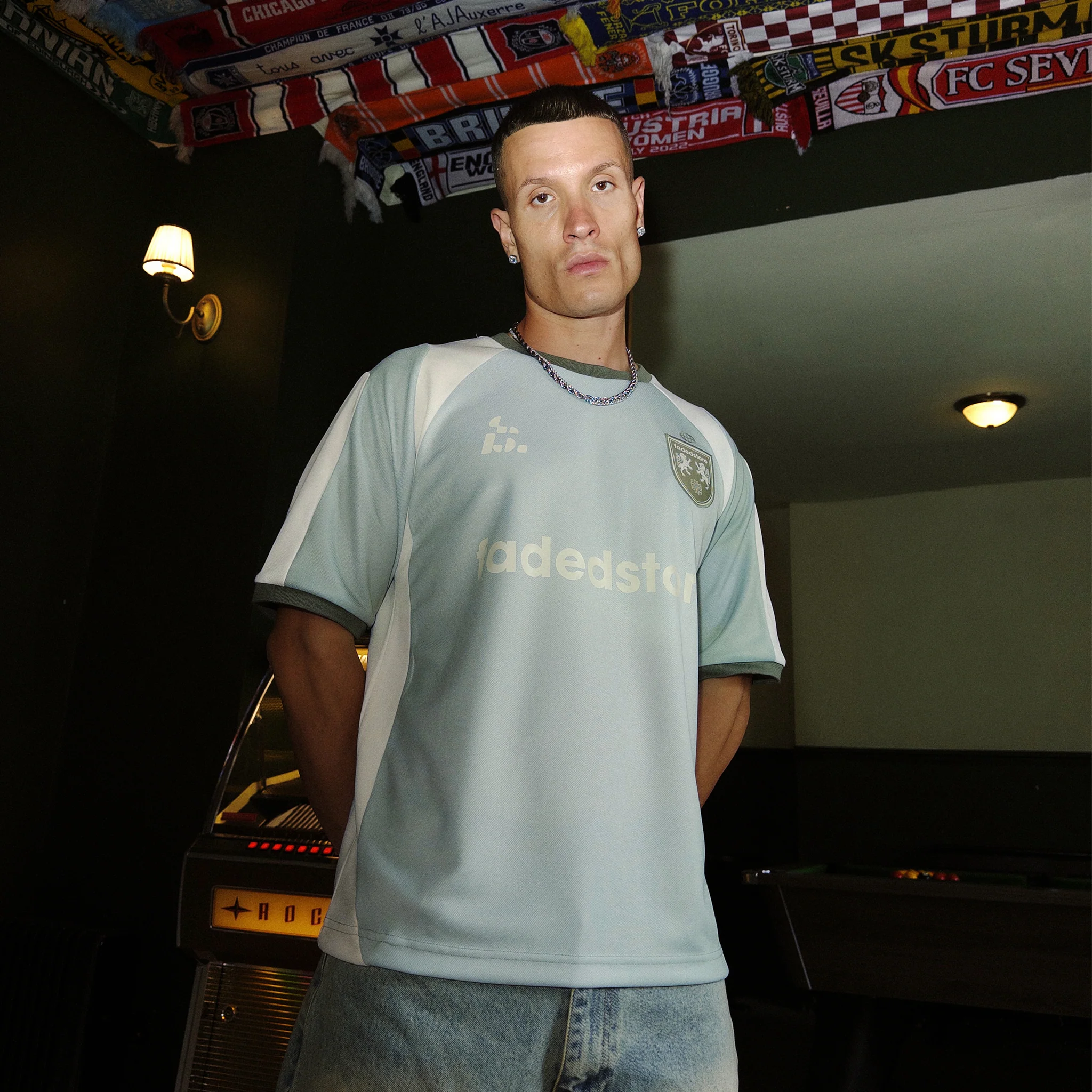 Panelled Football Jersey  |  Sun Fade Matcha - Image 2