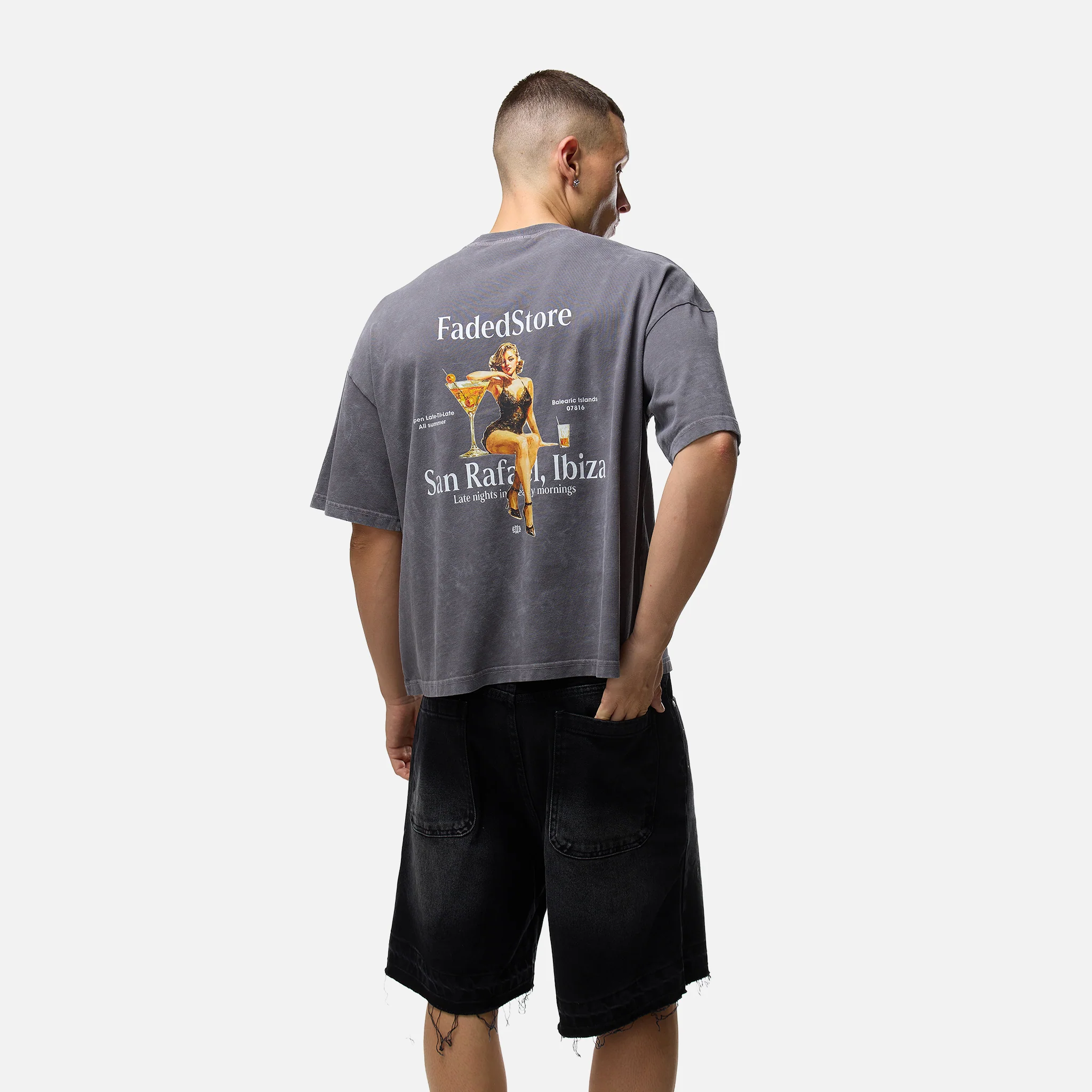 Pin Up T-Shirt | Charcoal - Image 7