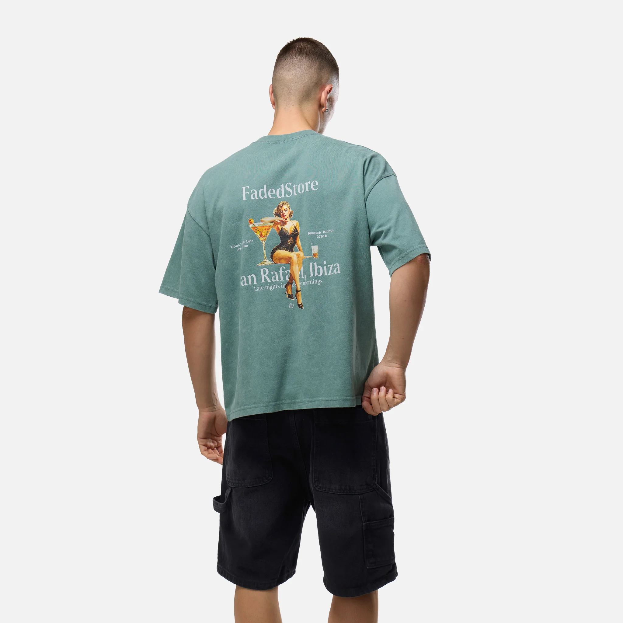 Pin Up T-Shirt | Washed Teal - Image 4