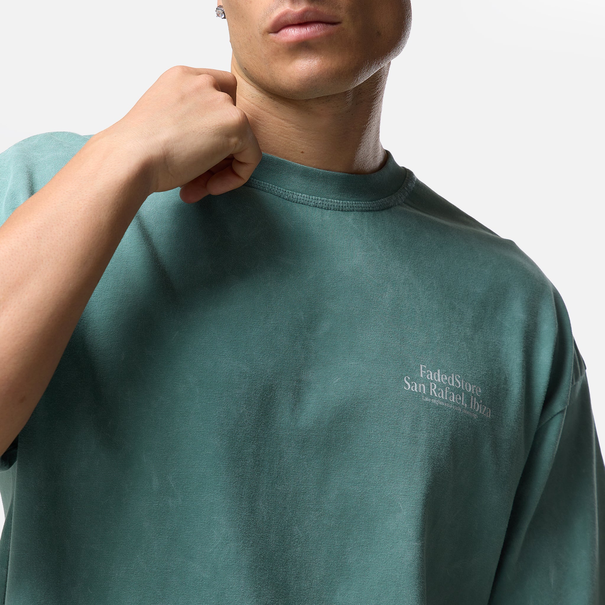 Pin Up T-Shirt | Washed Teal - Image 6
