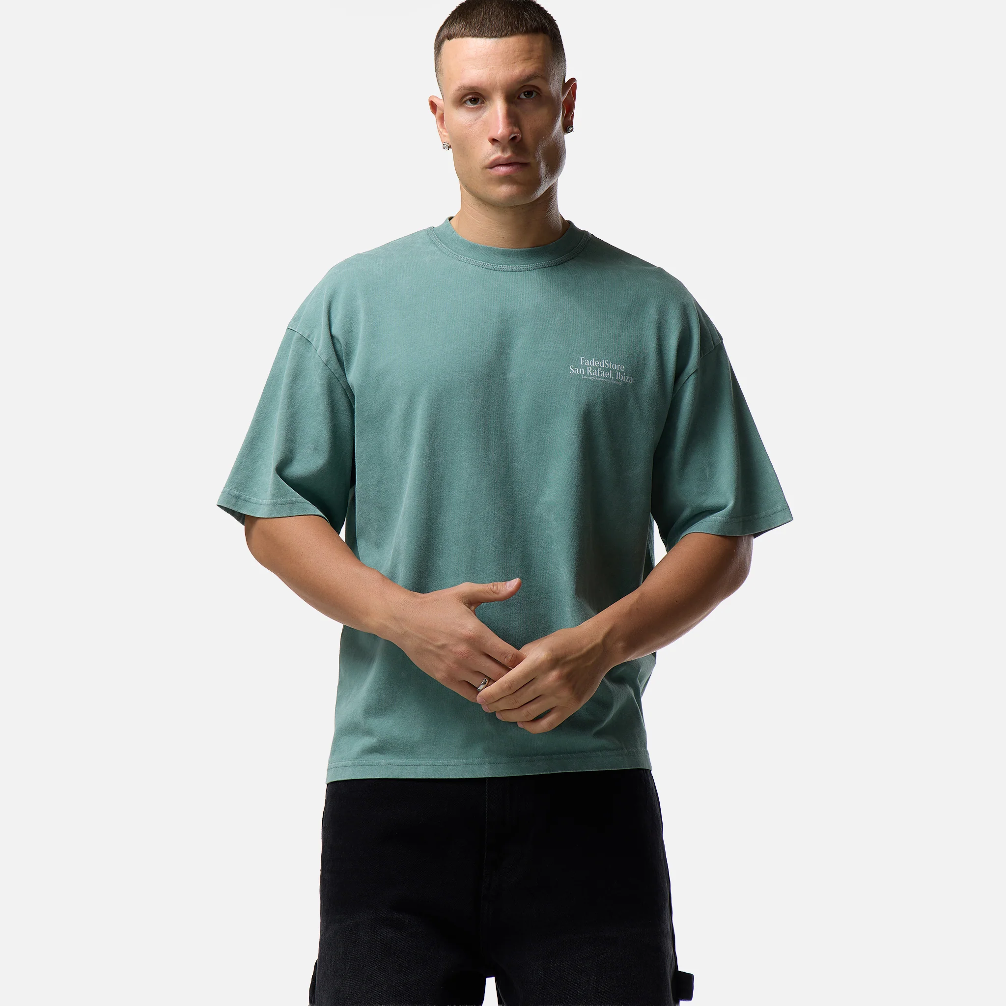 Pin Up T-Shirt | Washed Teal - Image 8