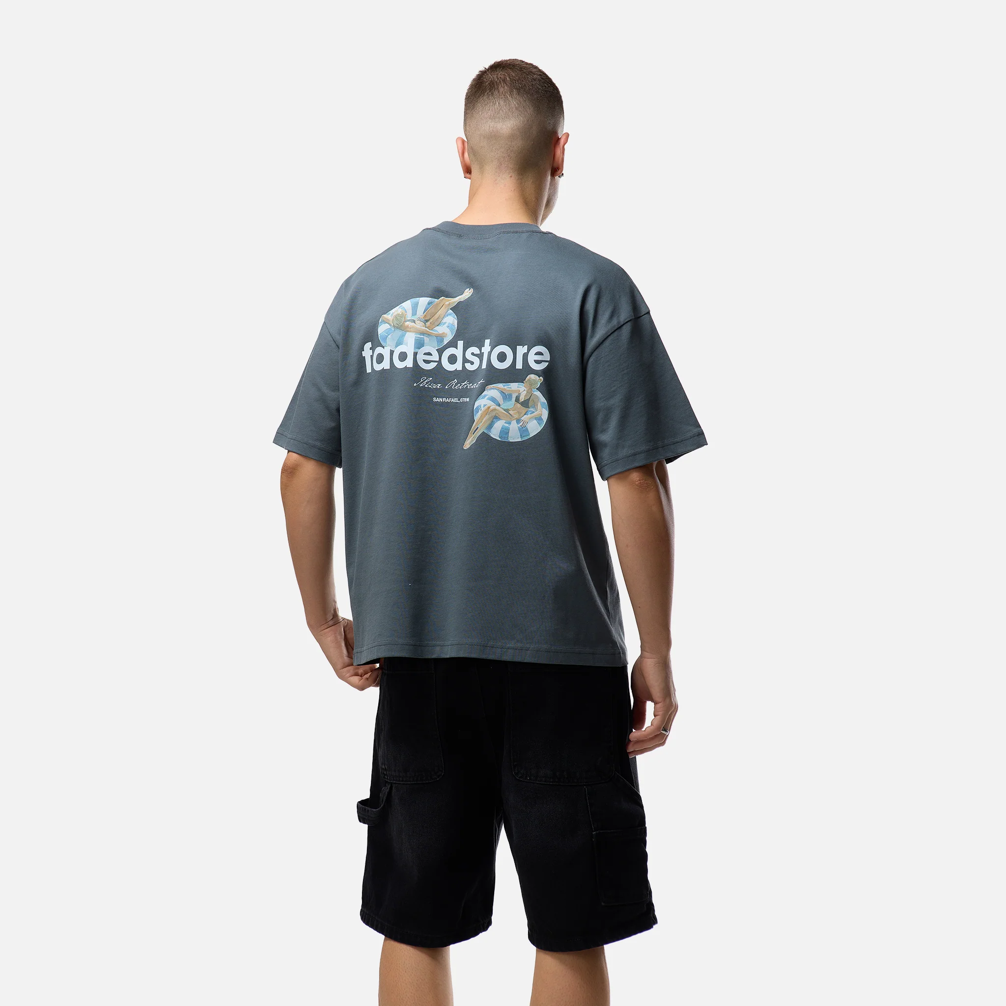 Poolside T-Shirt | Slate Grey - Image 7
