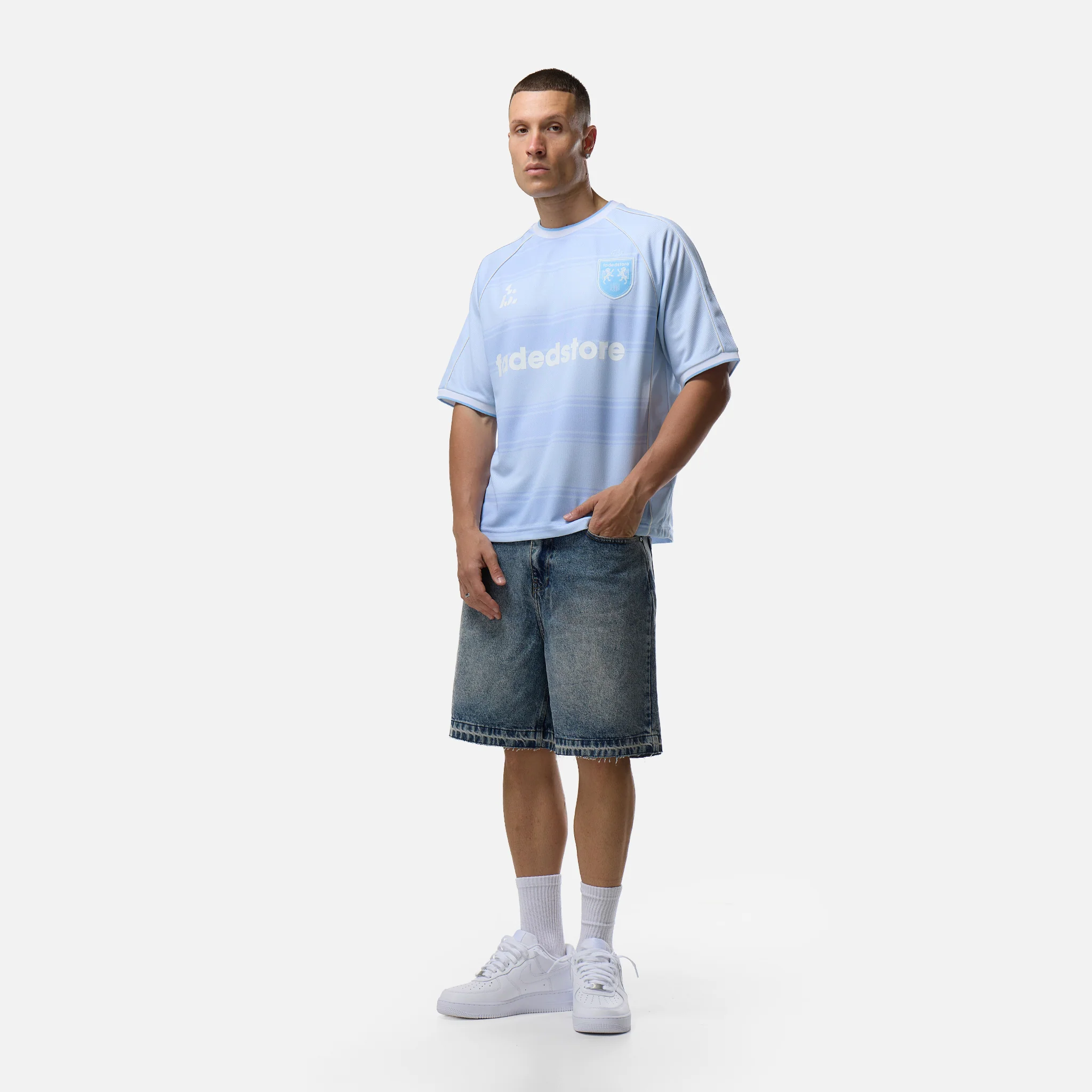 Raglan Football Jersey  |  Sky Blue - Image 3