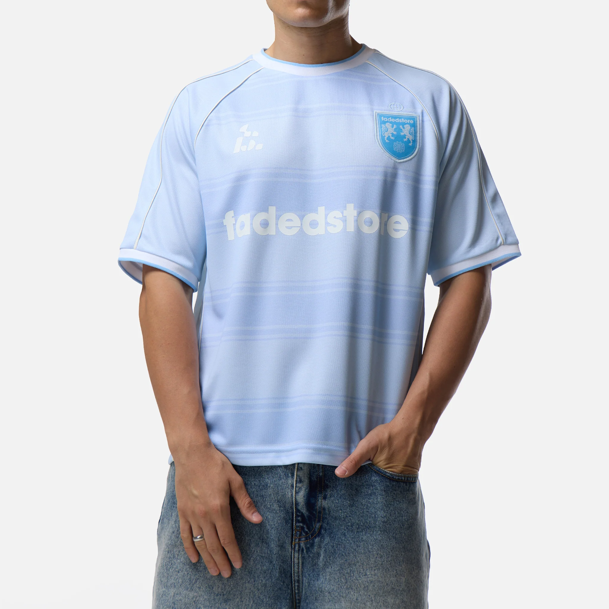 Raglan Football Jersey  |  Sky Blue - Image 9