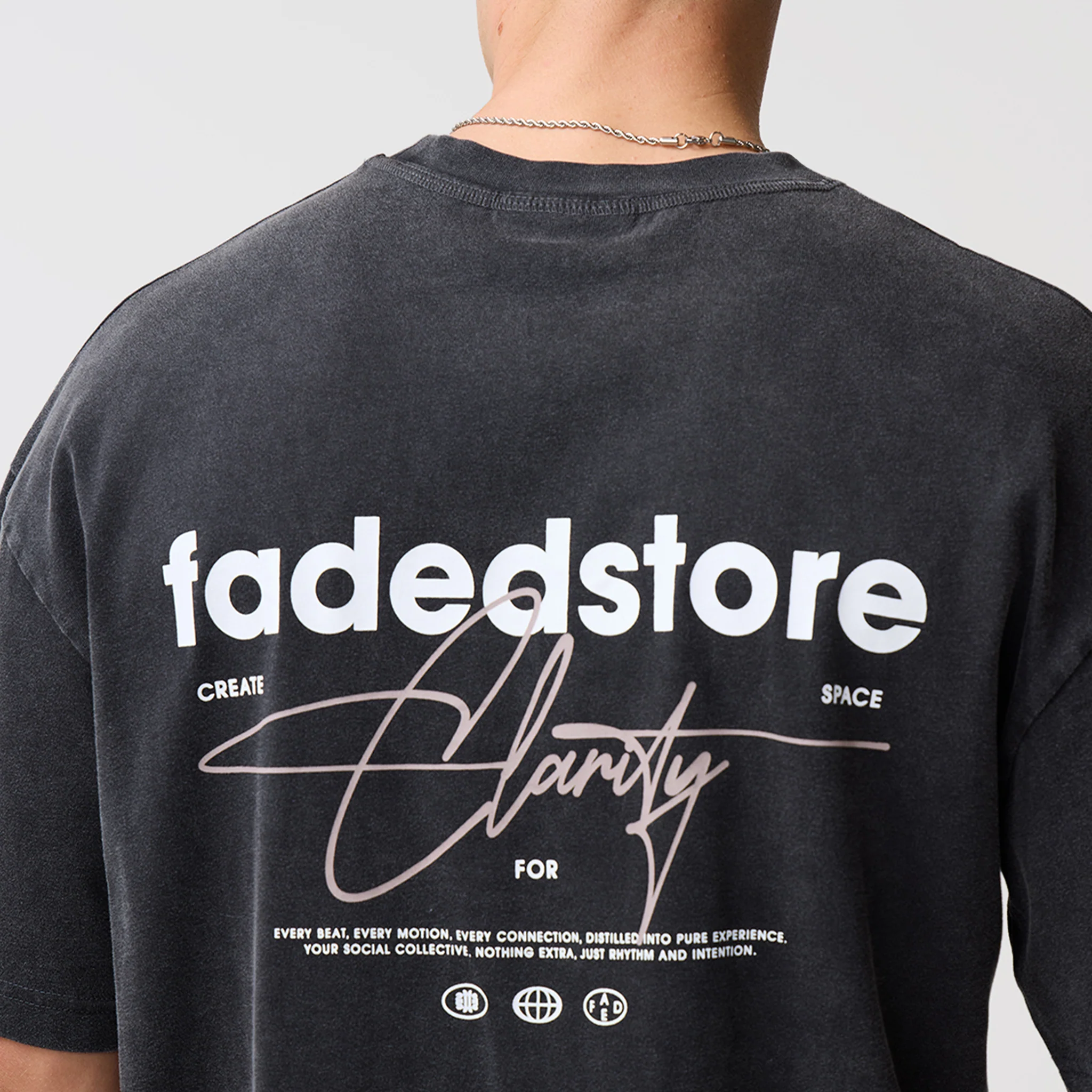 Space For Clarity T-Shirt | Washed Black - Image 5