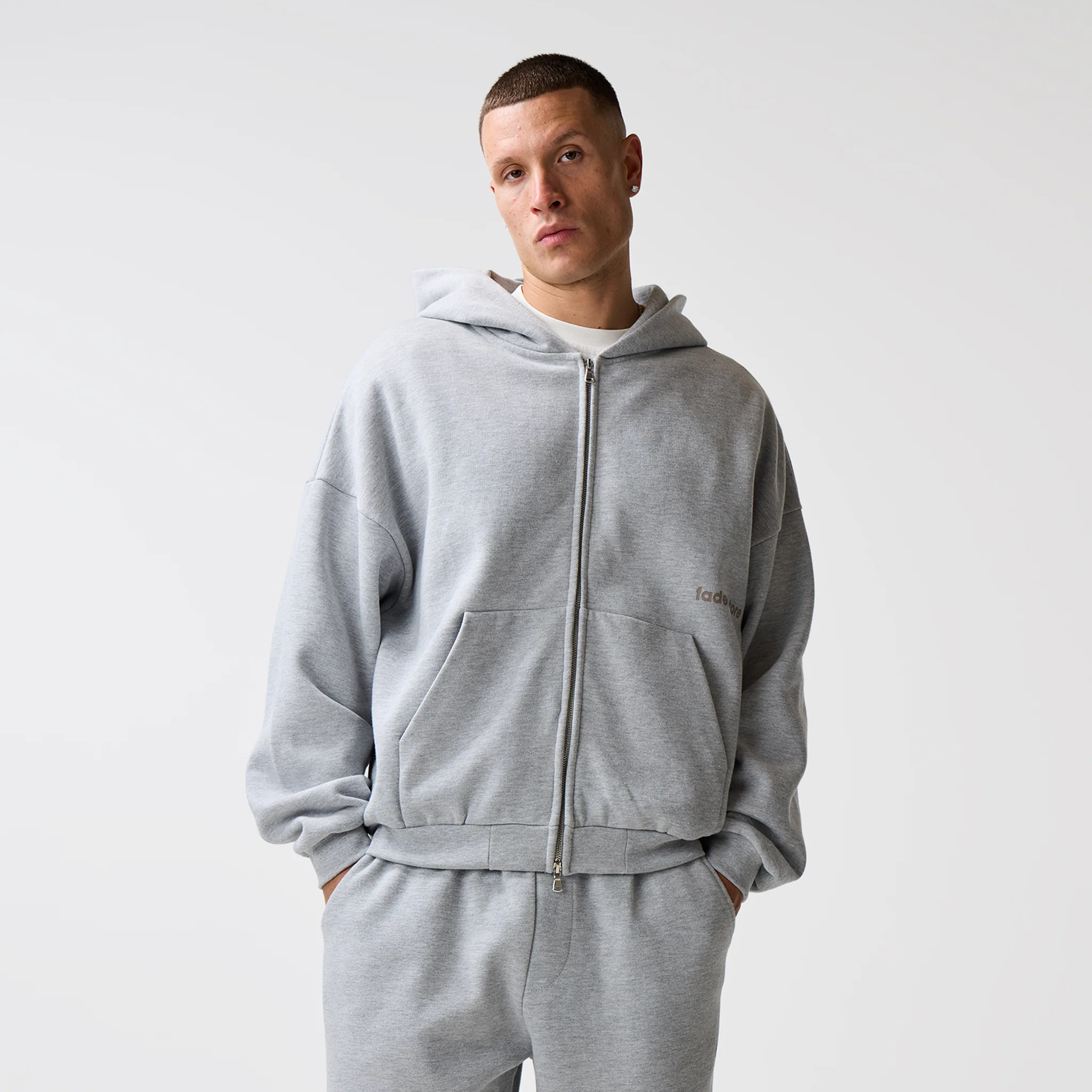 Space For Clarity Tracksuit | Grey Marl - Image 10