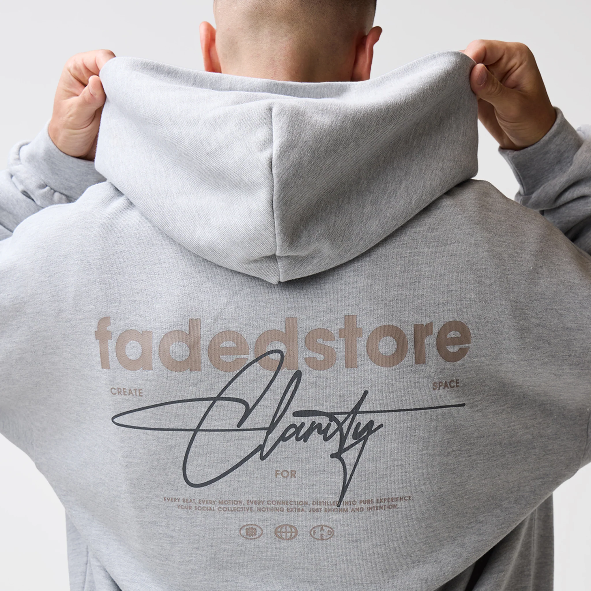 Space For Clarity Tracksuit | Grey Marl - Image 3