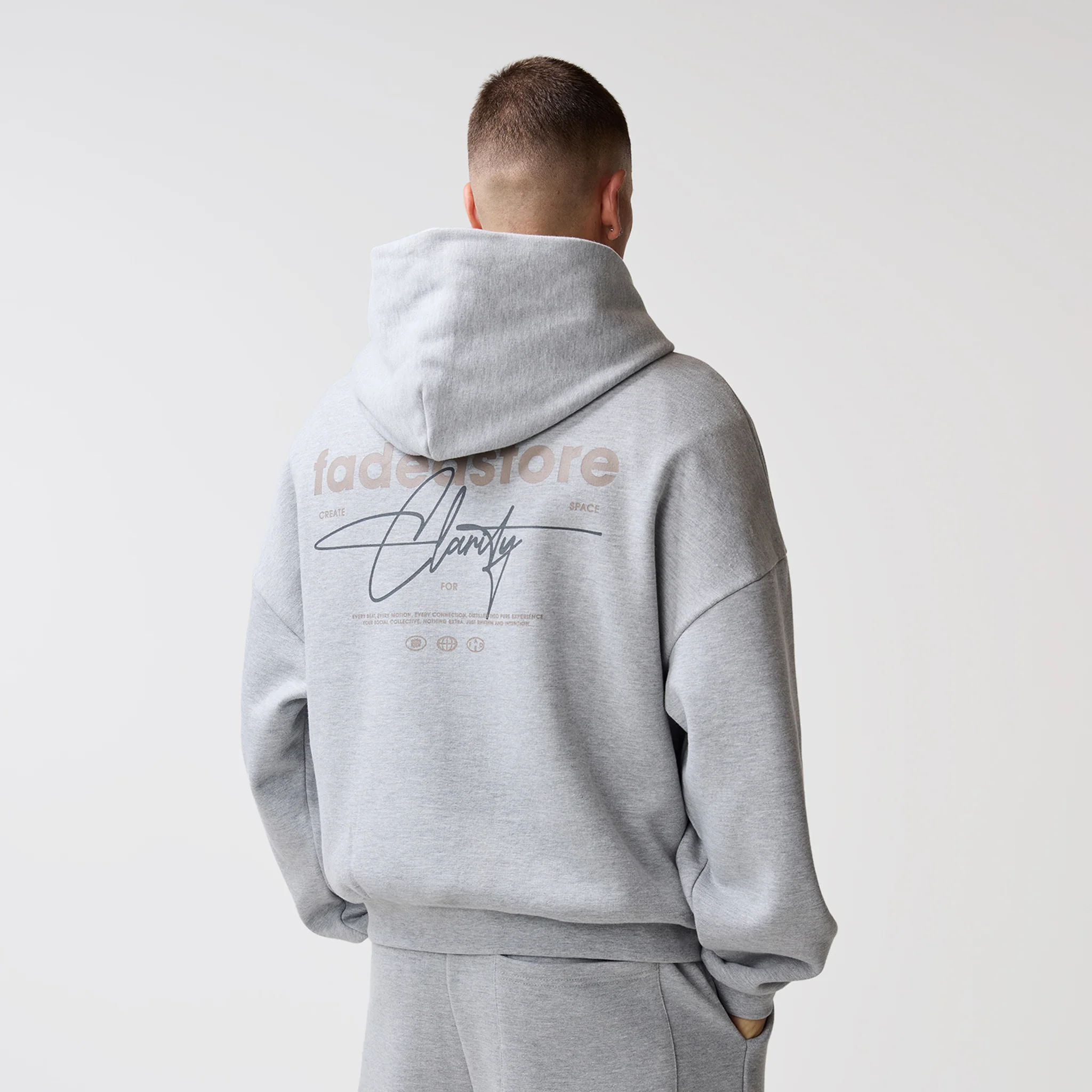 Space For Clarity Tracksuit | Grey Marl - Image 7