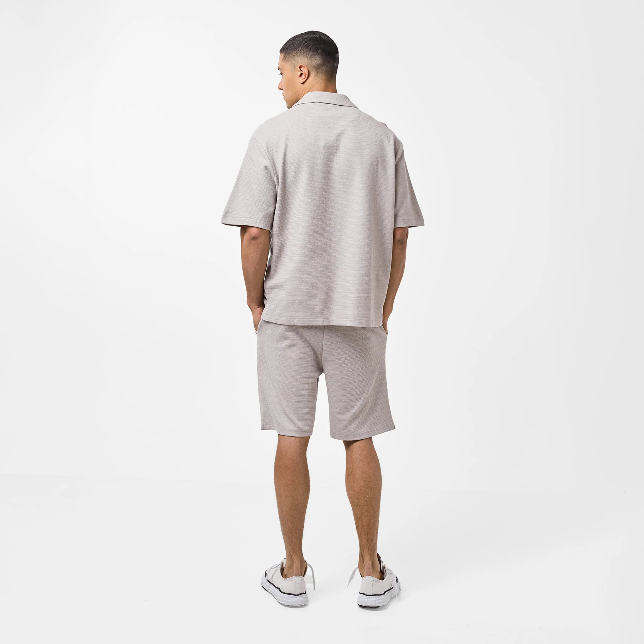 Tonal Knitted Shirt | Sand - Image 7