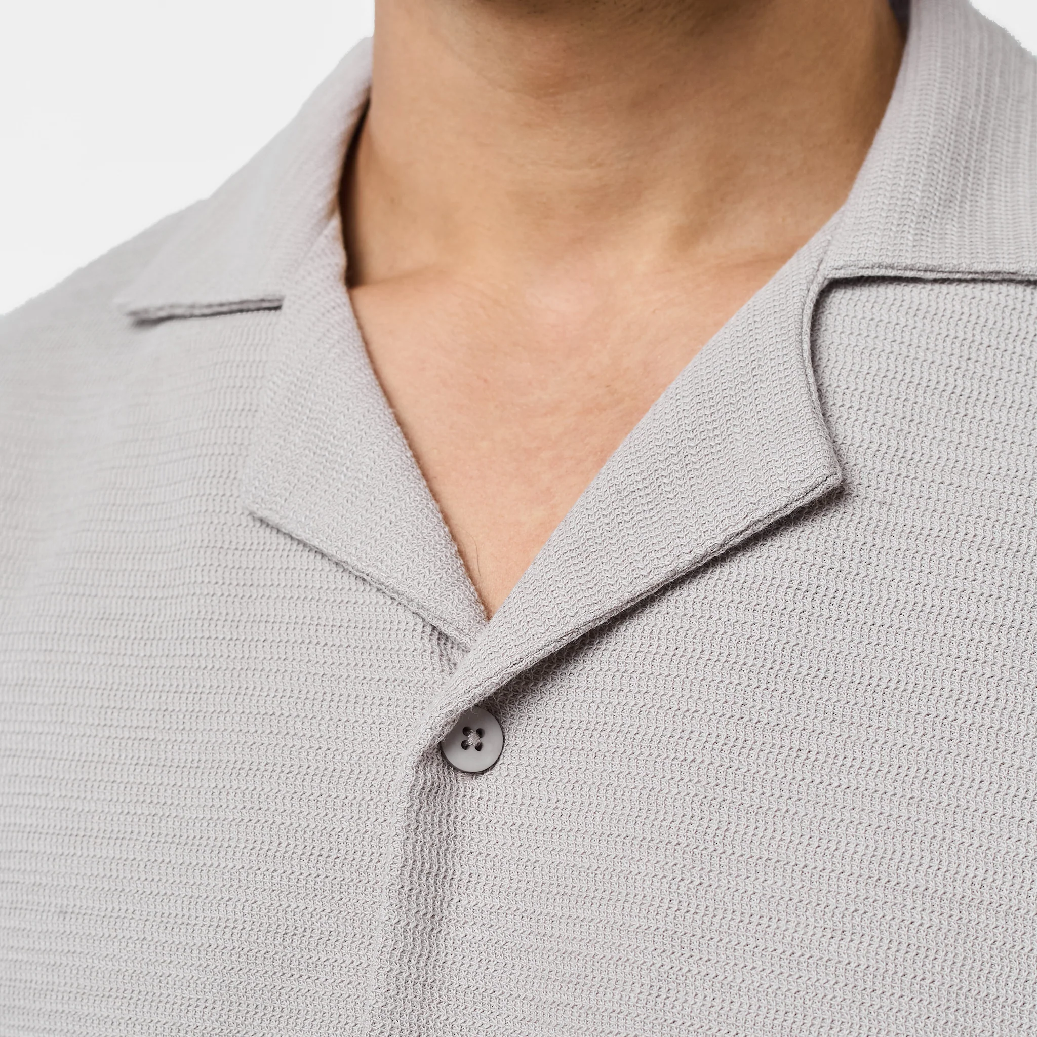 Tonal Knitted Shirt | Sand - Image 3