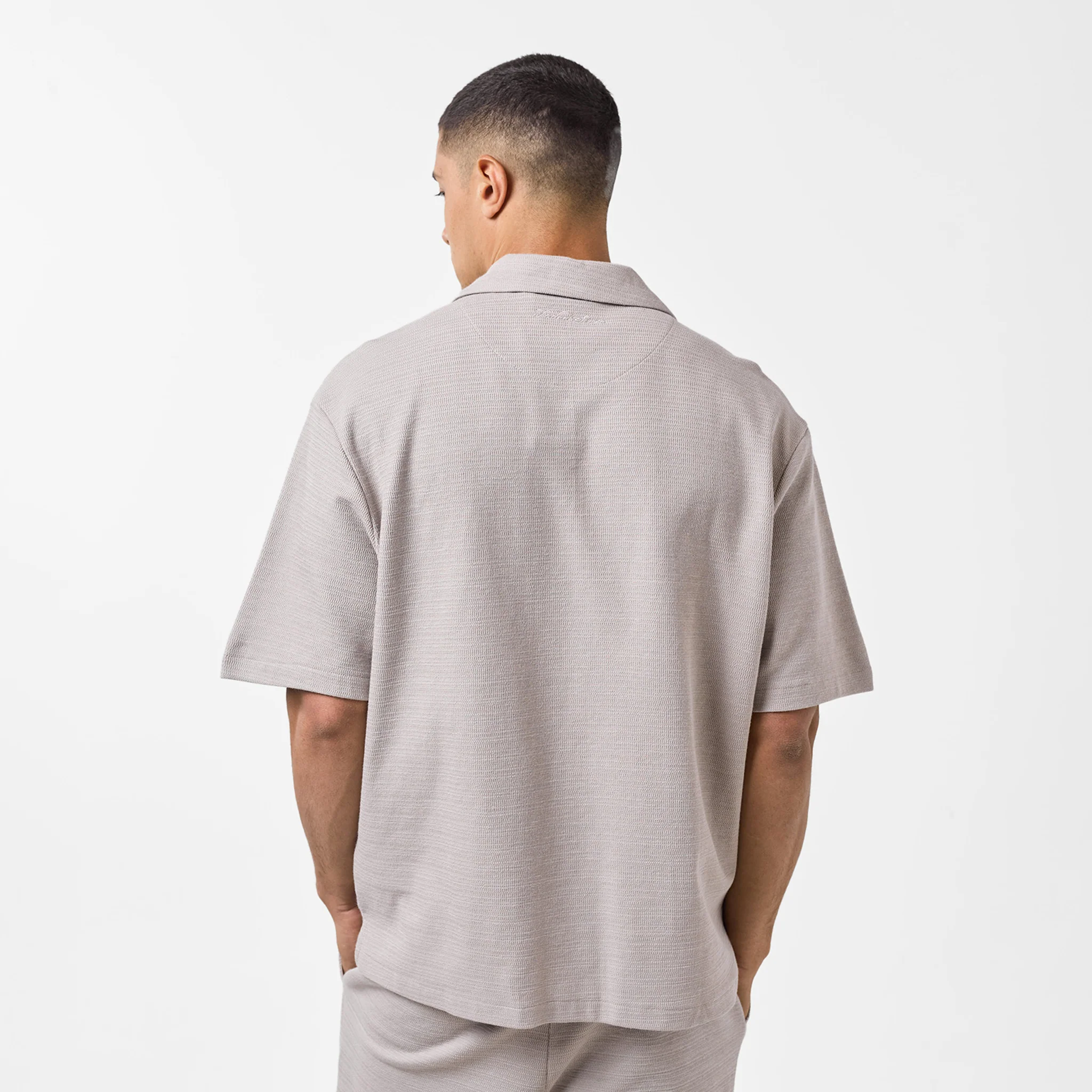 Tonal Knitted Shirt | Sand - Image 5