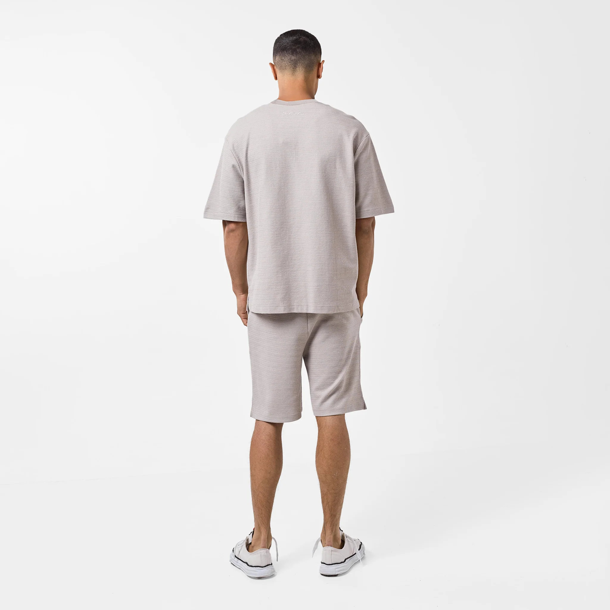 Tonal Knitted T-Shirt | Sand - Image 4