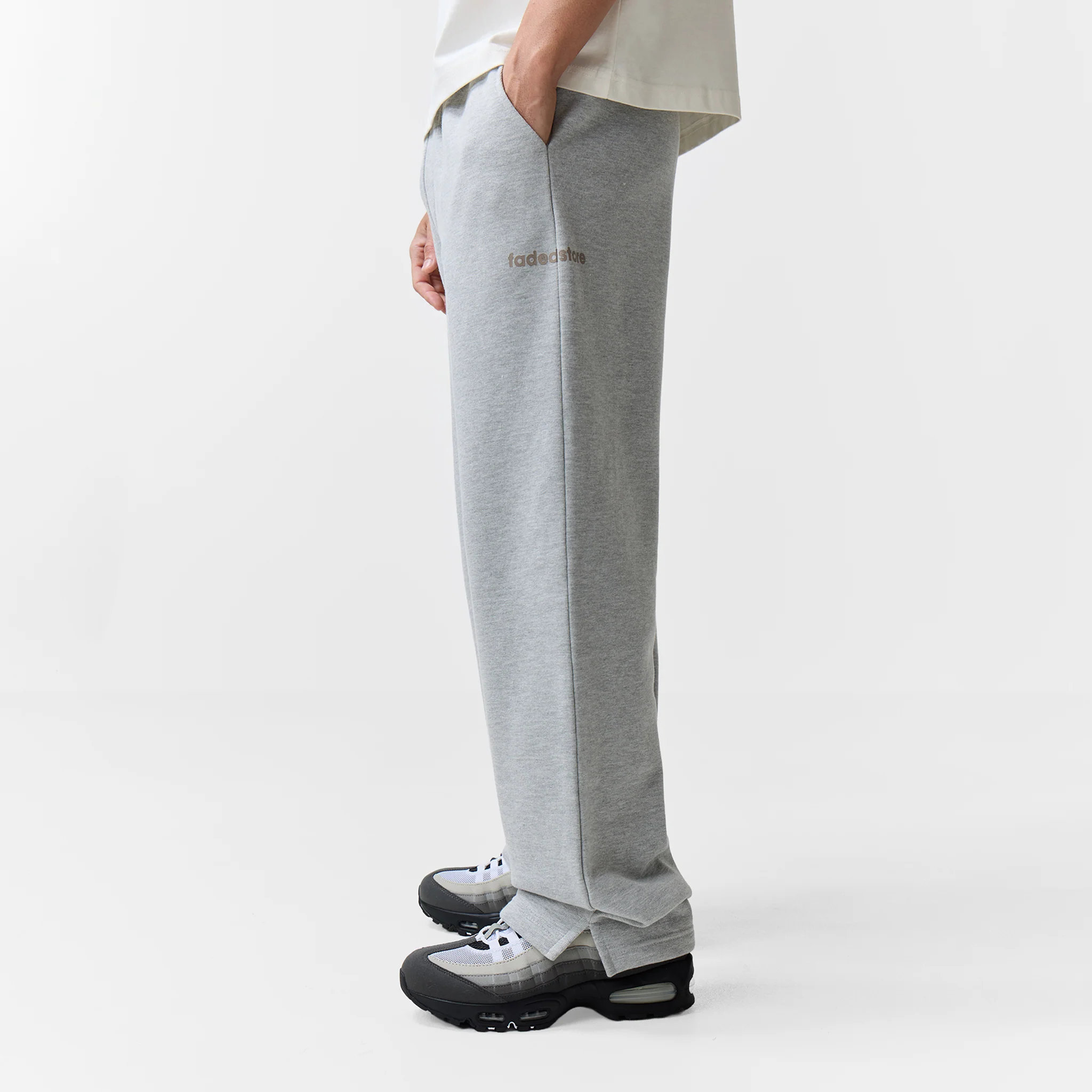 Wide Leg Jogger | Grey Marl - Image 5